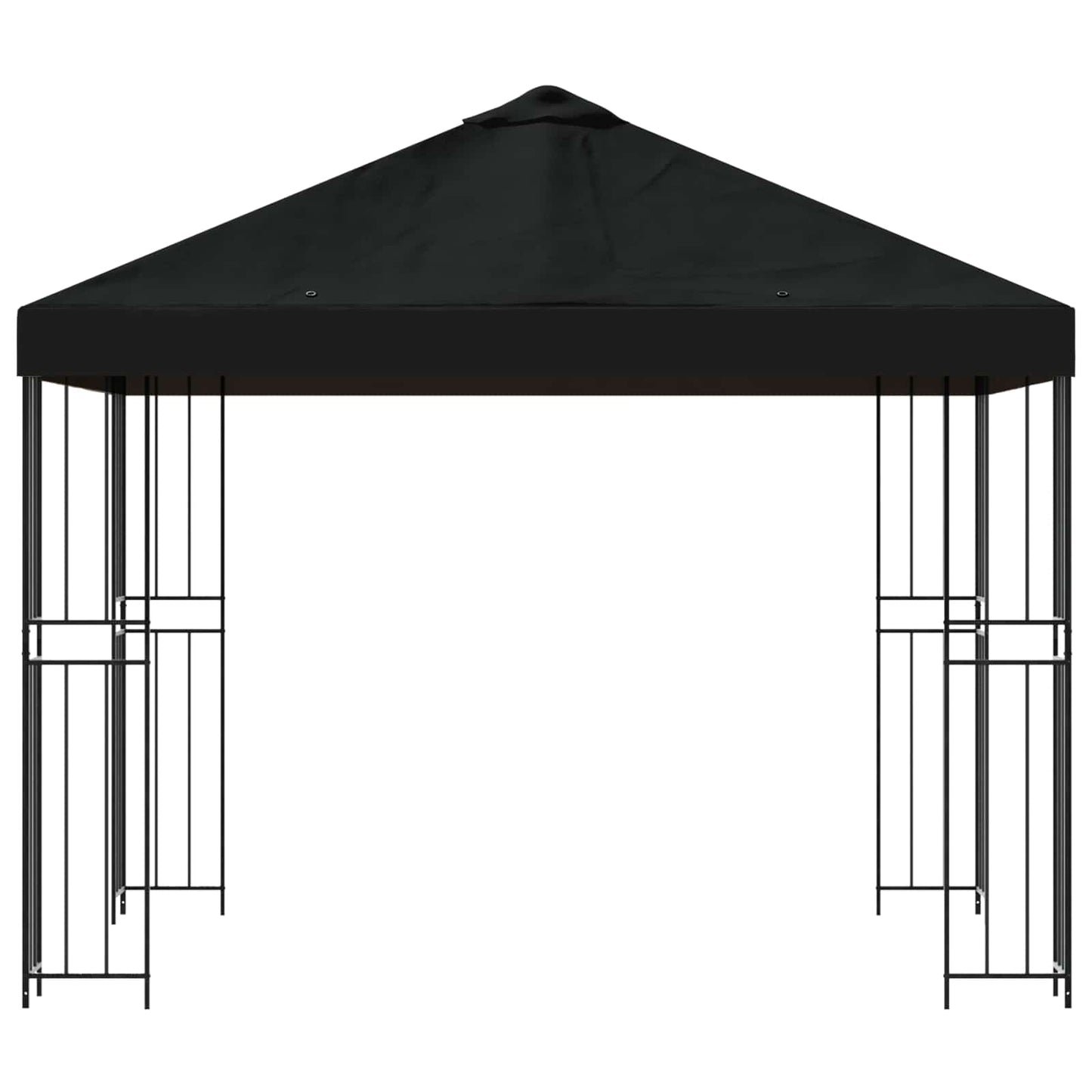 Pavillon 3 x 3 m Schwarz Polyester und Stahl 190 gsm