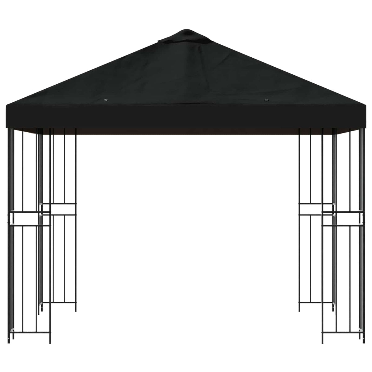 Pavillon 3 x 3 m Schwarz Polyester und Stahl 190 gsm