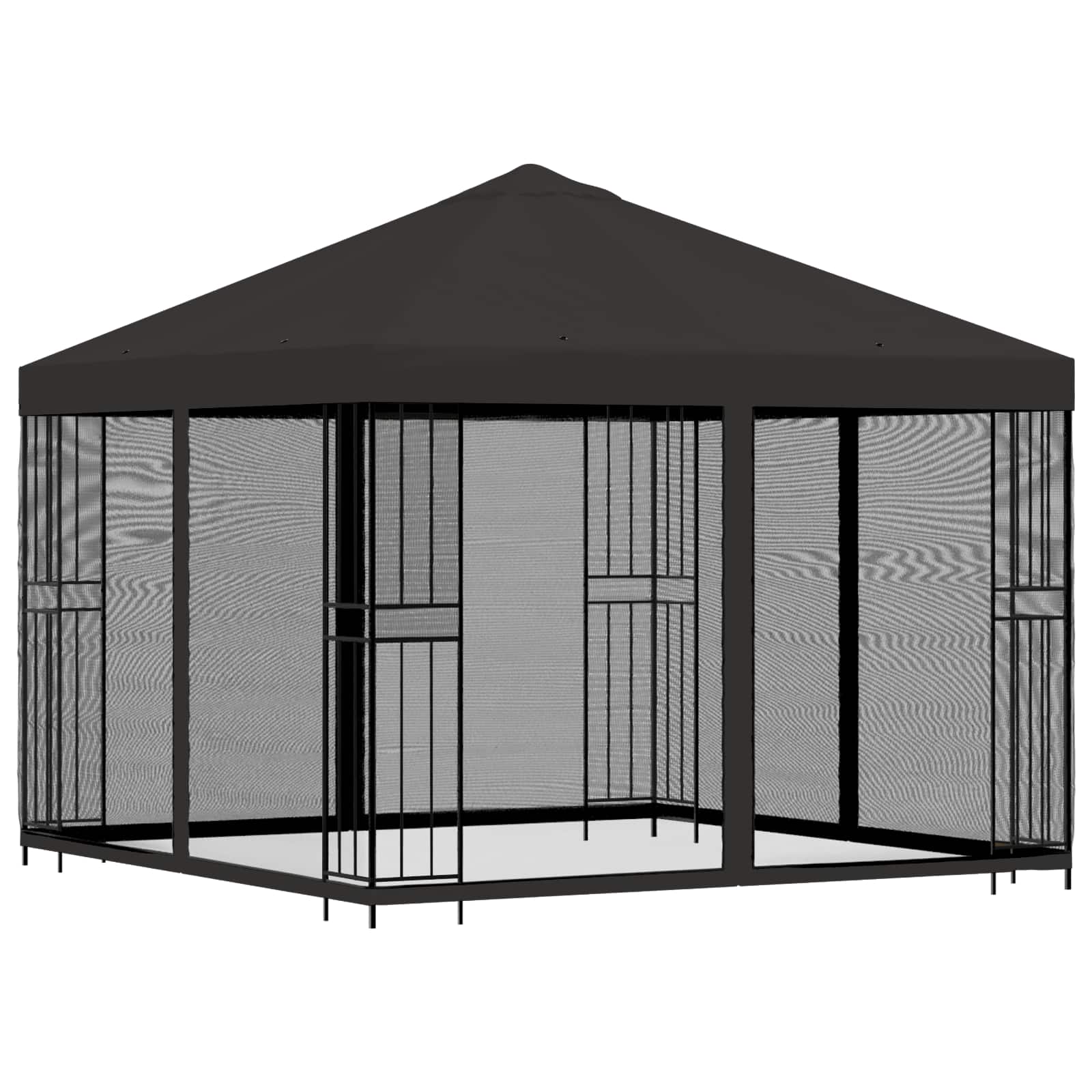 Garten Pavillon mit Seitenwänden 3 x 3 m Anthrazit