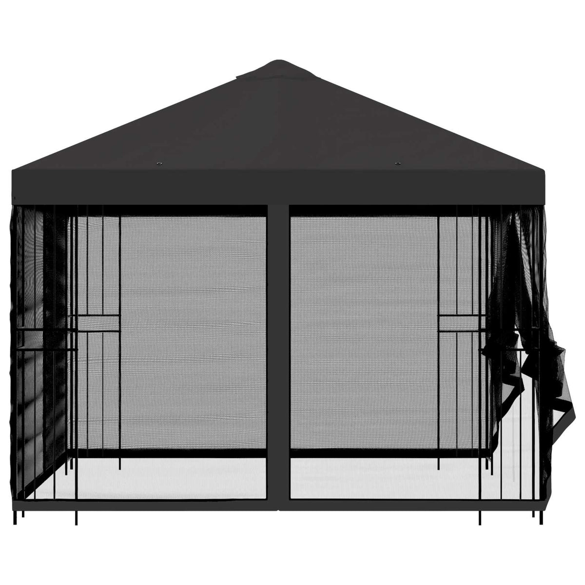 Garten Pavillon mit Seitenwänden 3 x 3 m Anthrazit