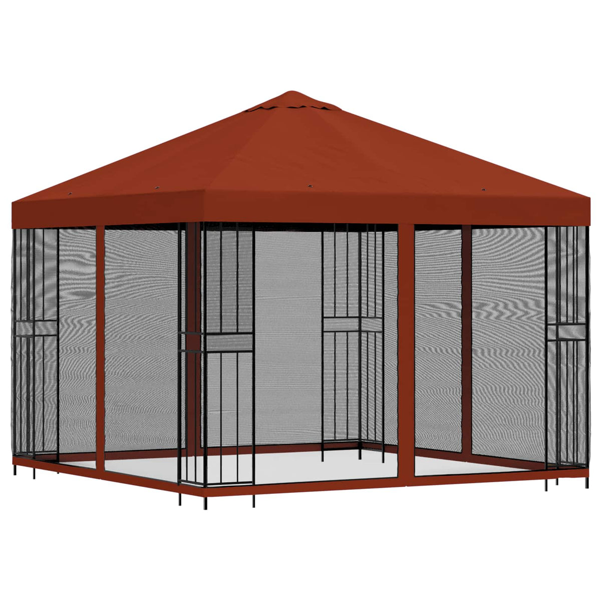 Garten Pavillon mit Seitenwänden 3 x 3 m Terrakotta