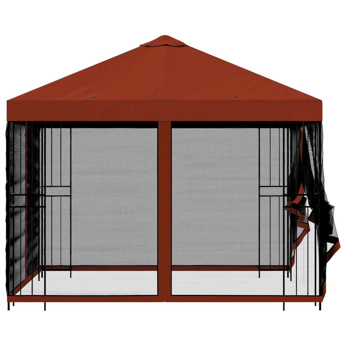 Garten Pavillon mit Seitenwänden 3 x 3 m Terrakotta