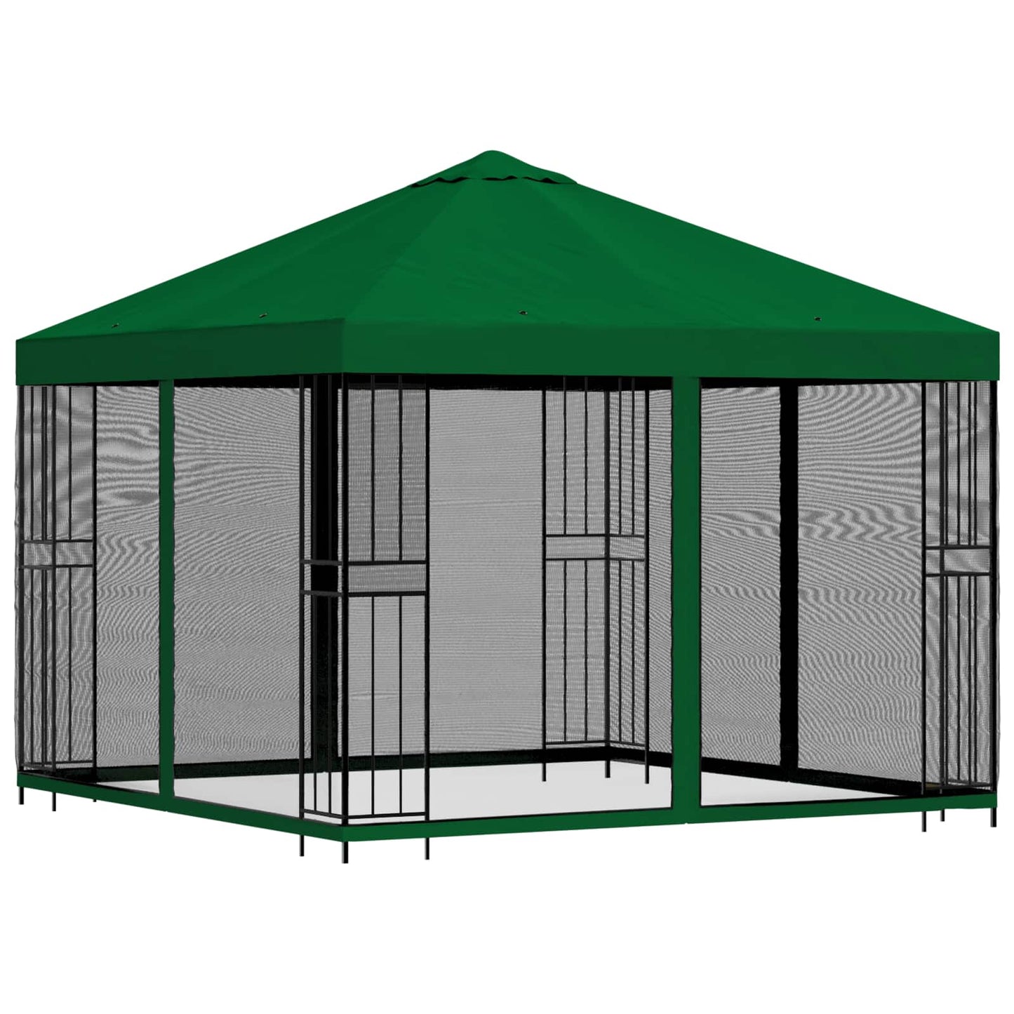 Garten Pavillon mit Seitenwänden 3 x 3 m Grün