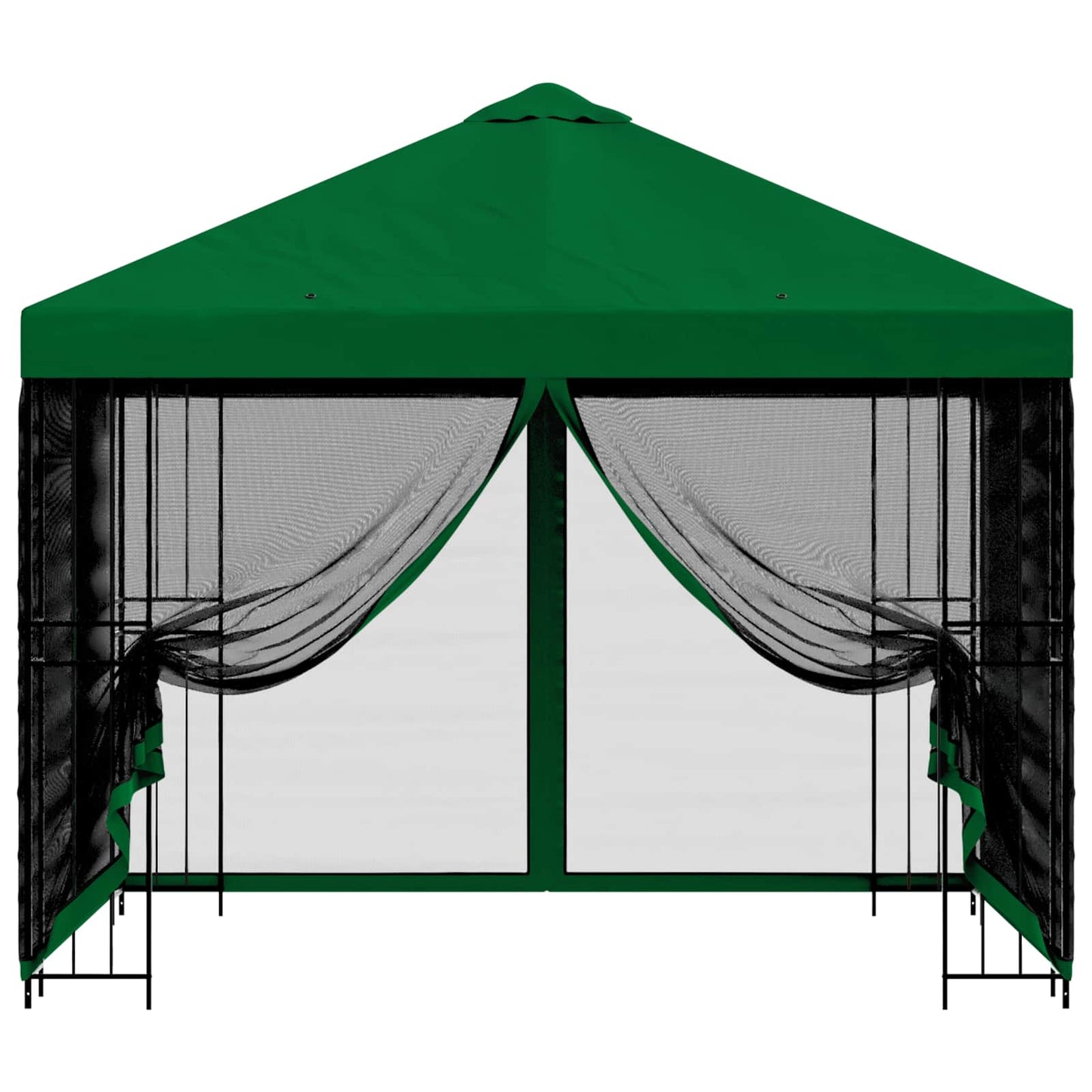 Garten Pavillon mit Seitenwänden 3 x 3 m Grün