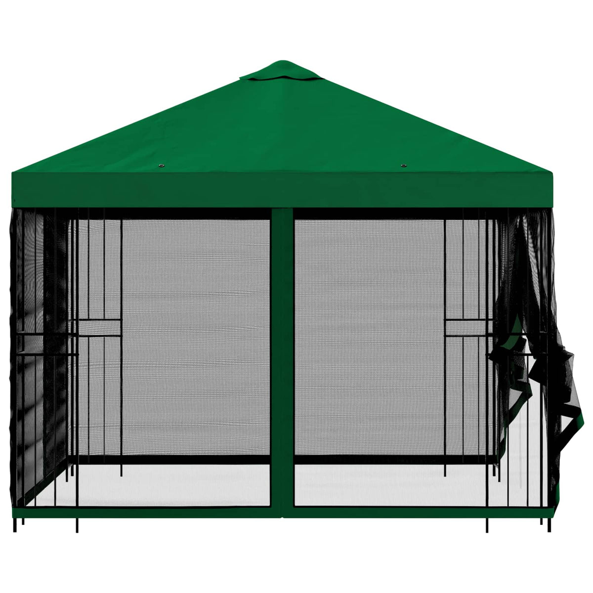 Garten Pavillon mit Seitenwänden 3 x 3 m Grün