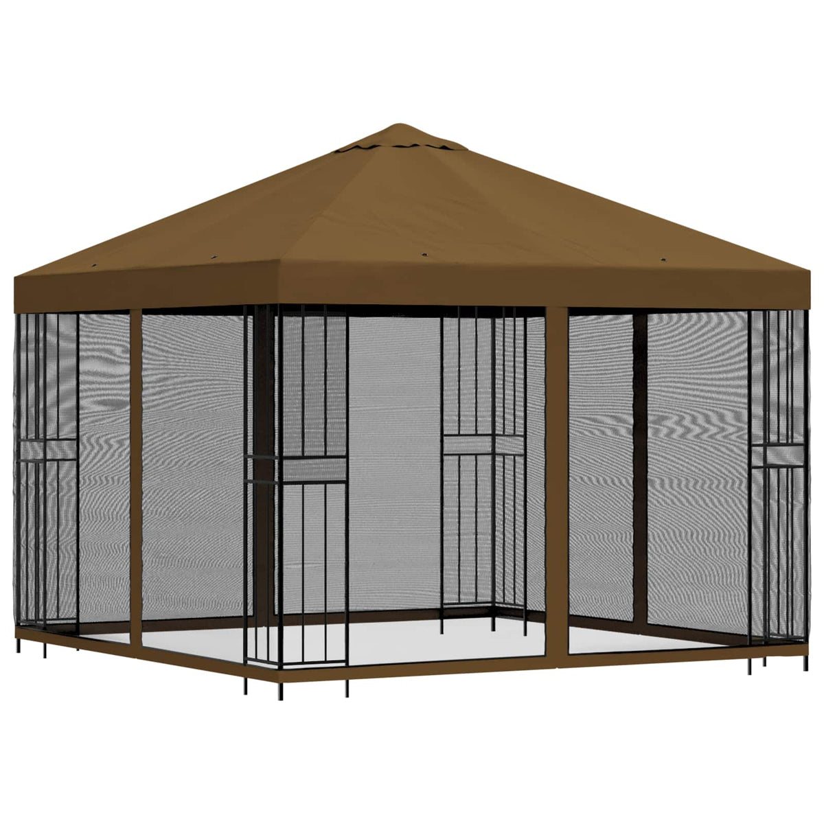 Garten Pavillon mit Seitenwänden 3 x 3 m Taupe