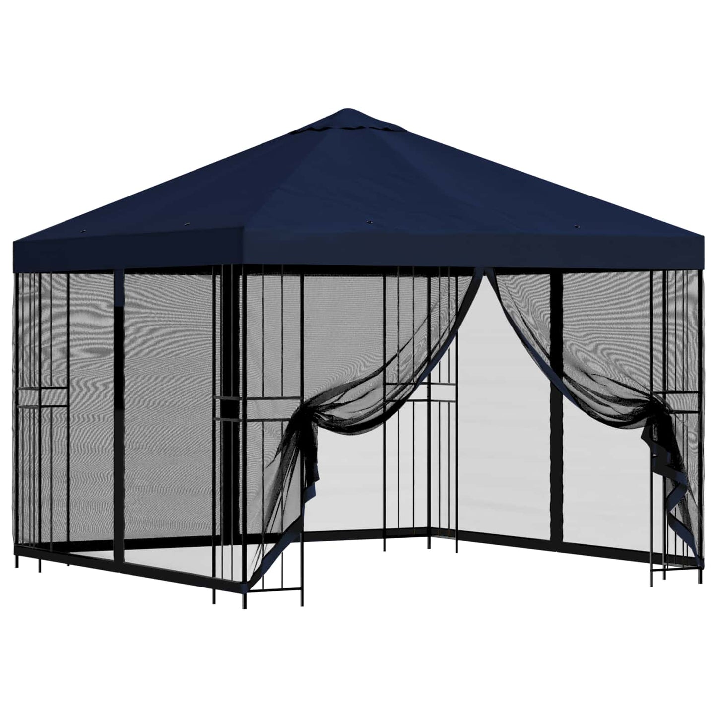 Garten Pavillon mit Seitenwänden 3 x 3 m Blau