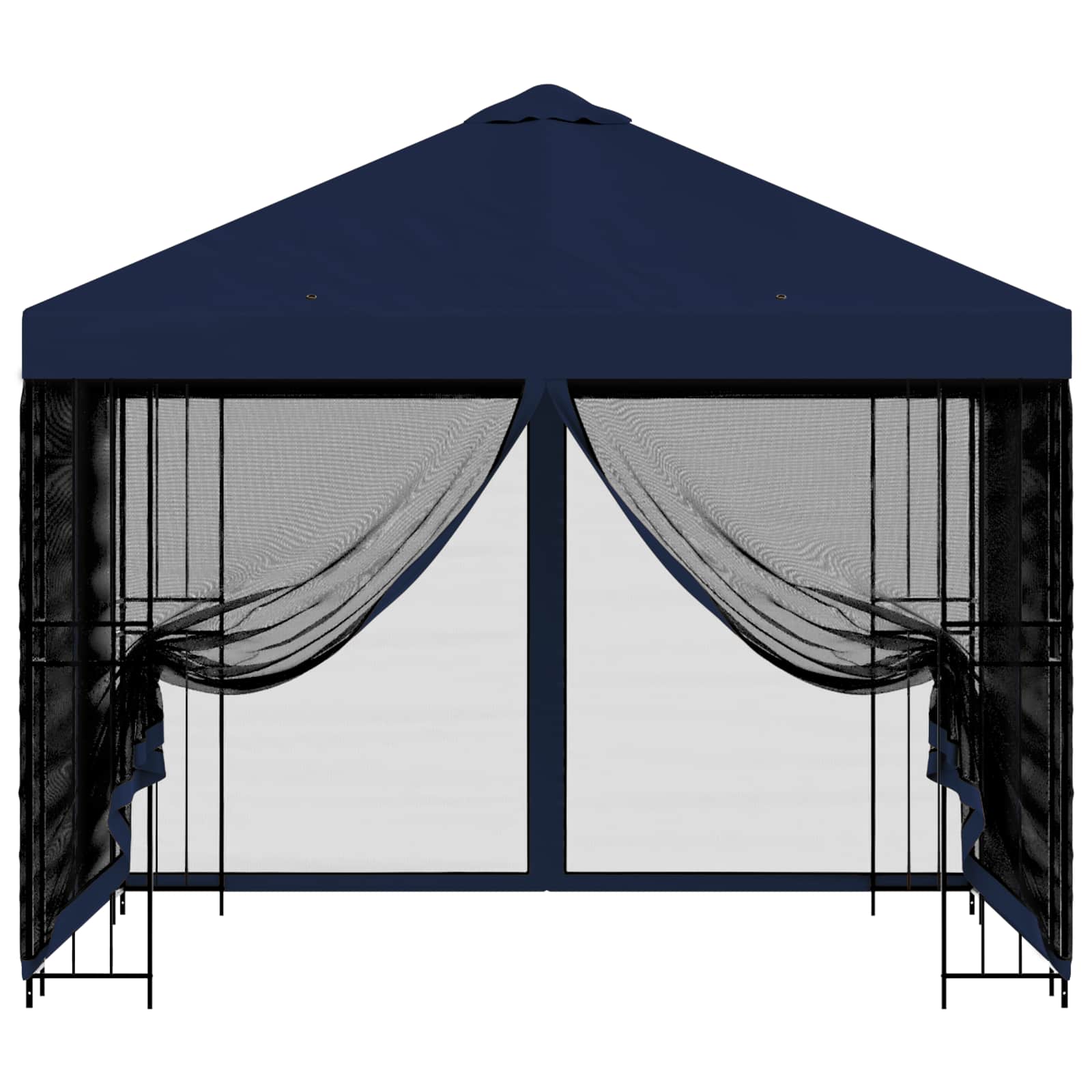 Garten Pavillon mit Seitenwänden 3 x 3 m Blau