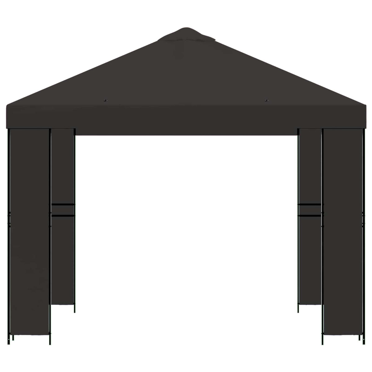 Pavillon 3 x 3 m Anthrazit Polyester und Stahl 190 gsm