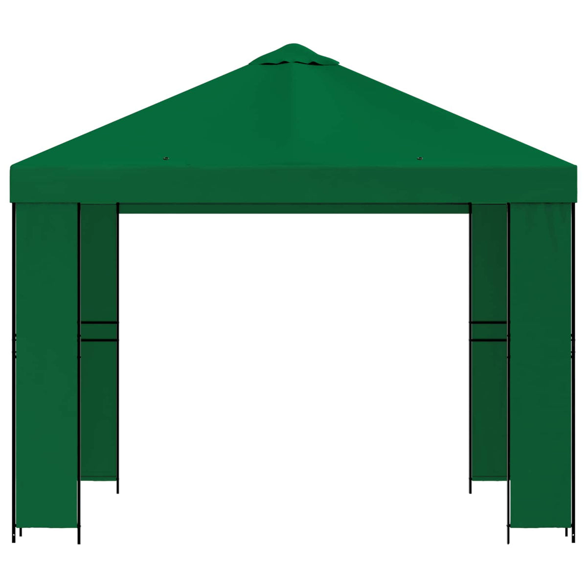 Pavillon 3 x 3 m Grün Polyester und Stahl 190 gsm