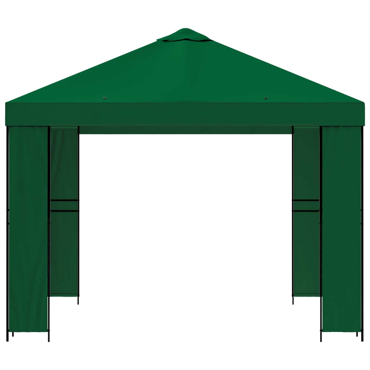 Pavillon 3 x 3 m Grün Polyester und Stahl 190 gsm