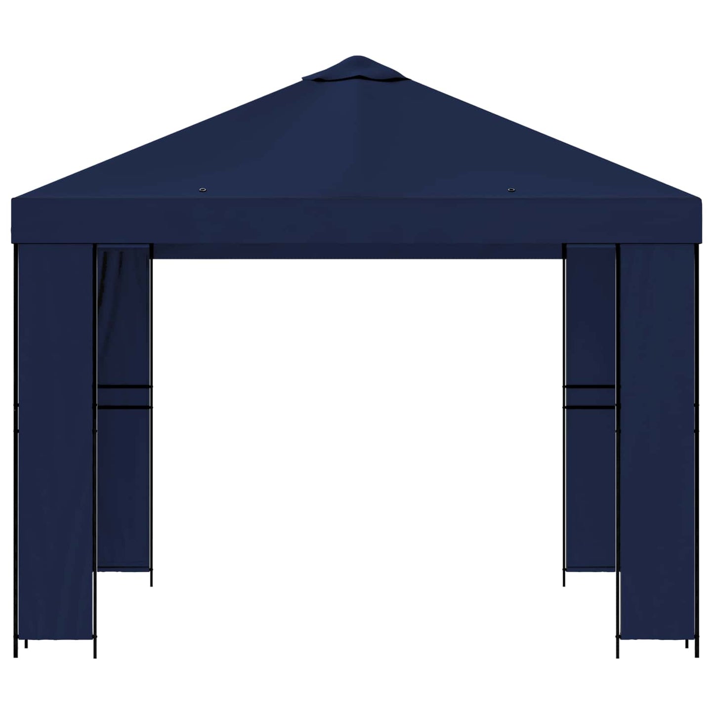 Pavillon 3 x 3 m Blau Polyester und Stahl 190 gsm