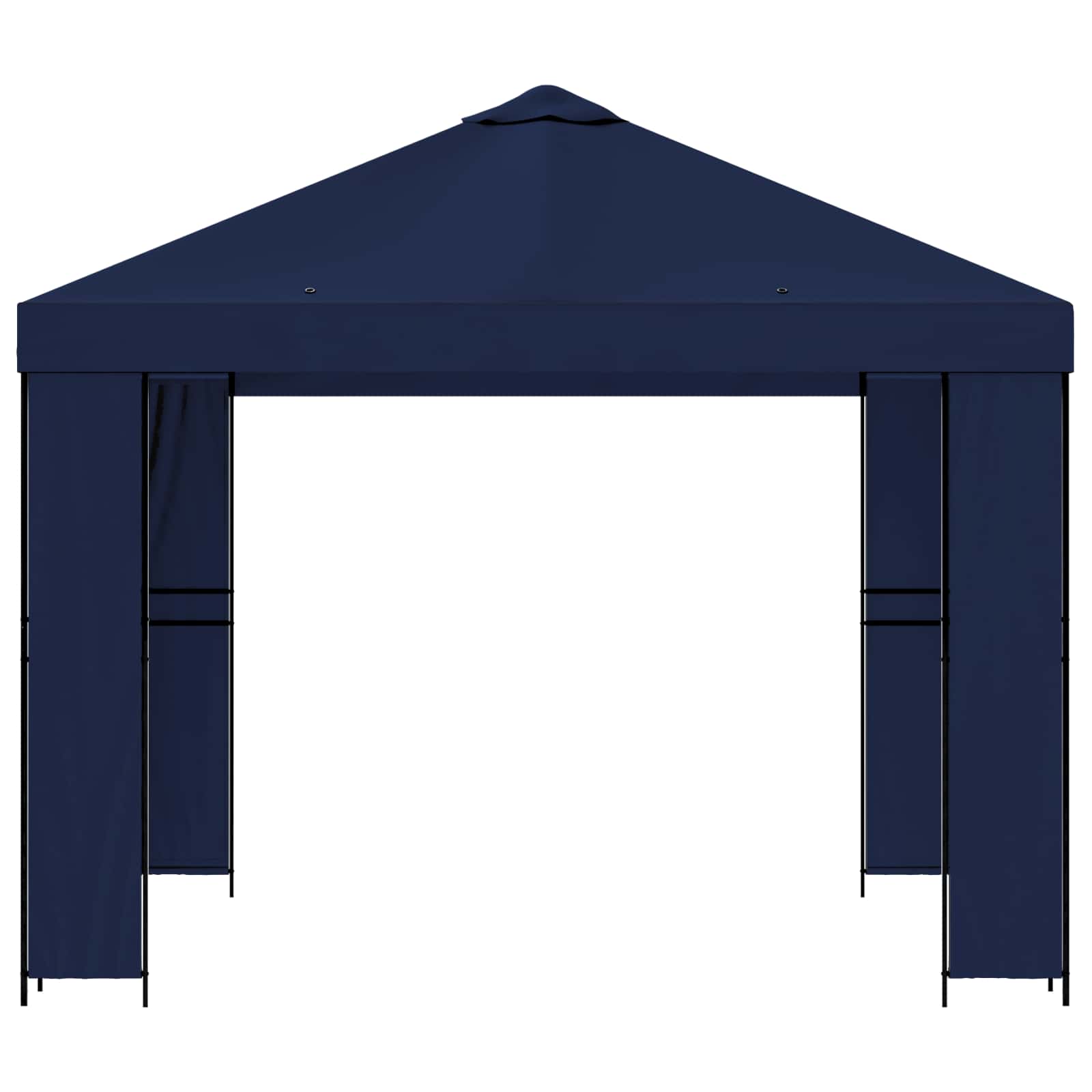 Pavillon 3 x 3 m Blau Polyester und Stahl 190 gsm