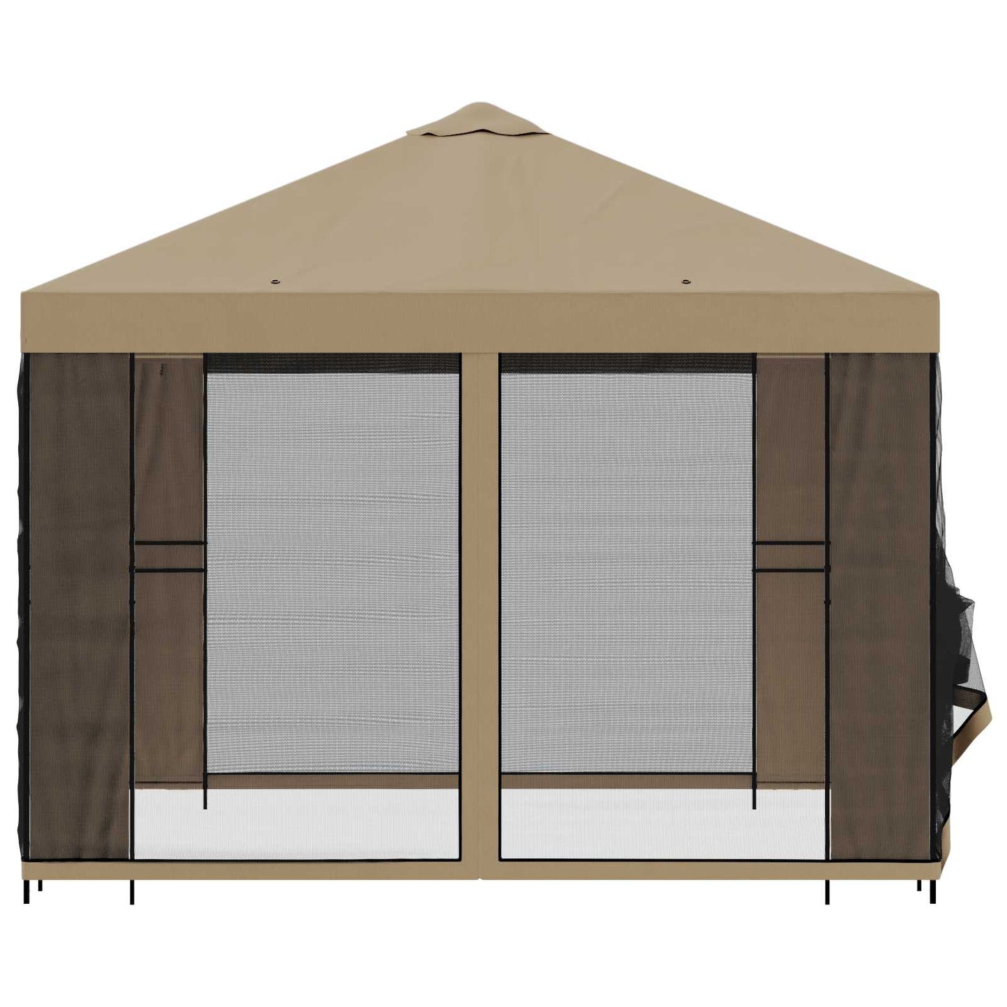 Garten Pavillon mit Seitenwänden 3 x 3 m Beige