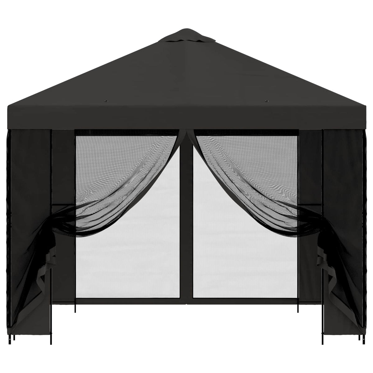 Garten Pavillon mit Seitenwänden 3 x 3 m Anthrazit
