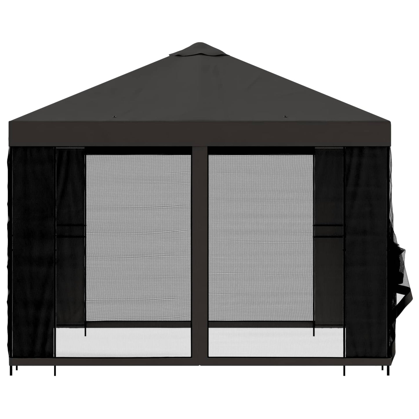 Garten Pavillon mit Seitenwänden 3 x 3 m Anthrazit