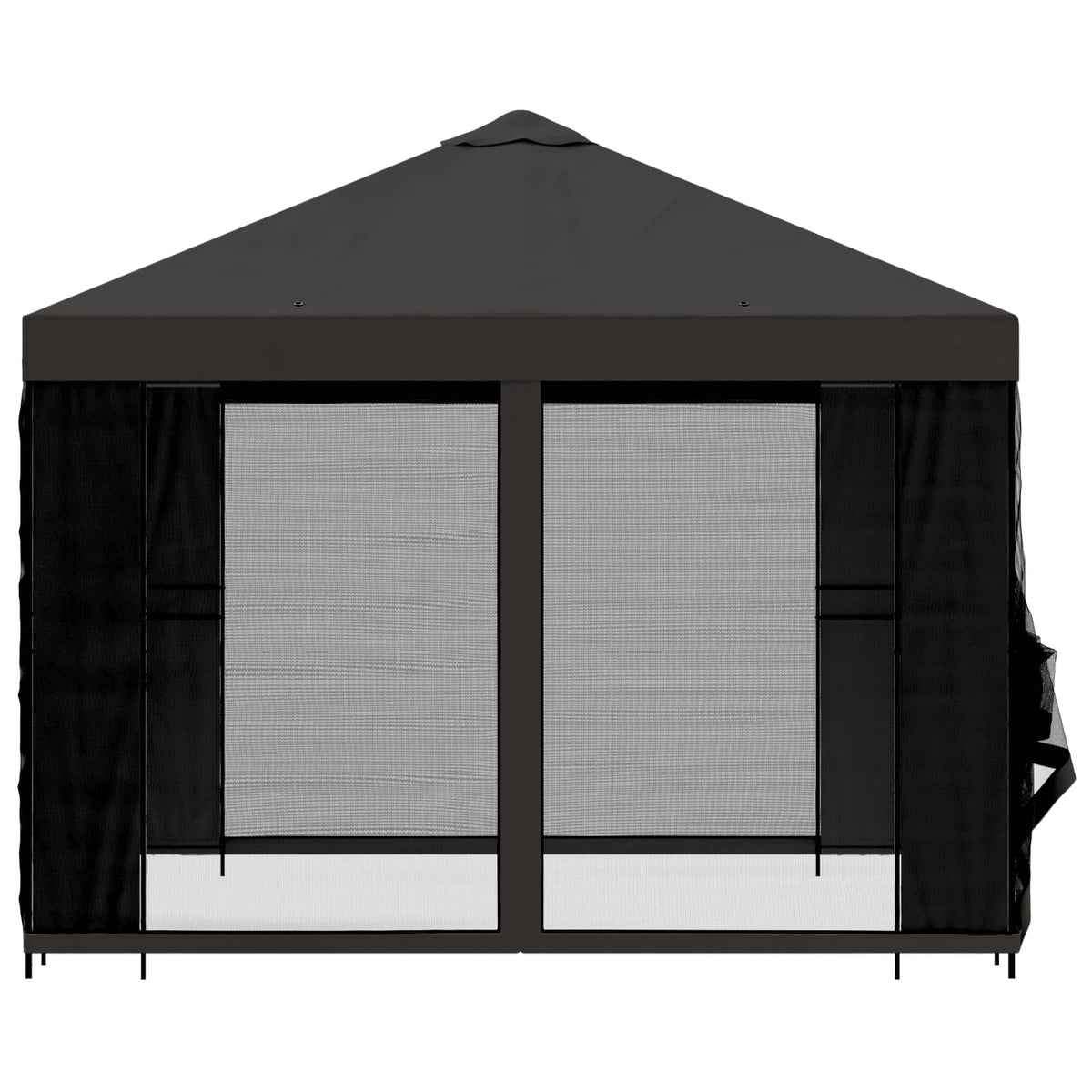 Garten Pavillon mit Seitenwänden 3 x 3 m Anthrazit