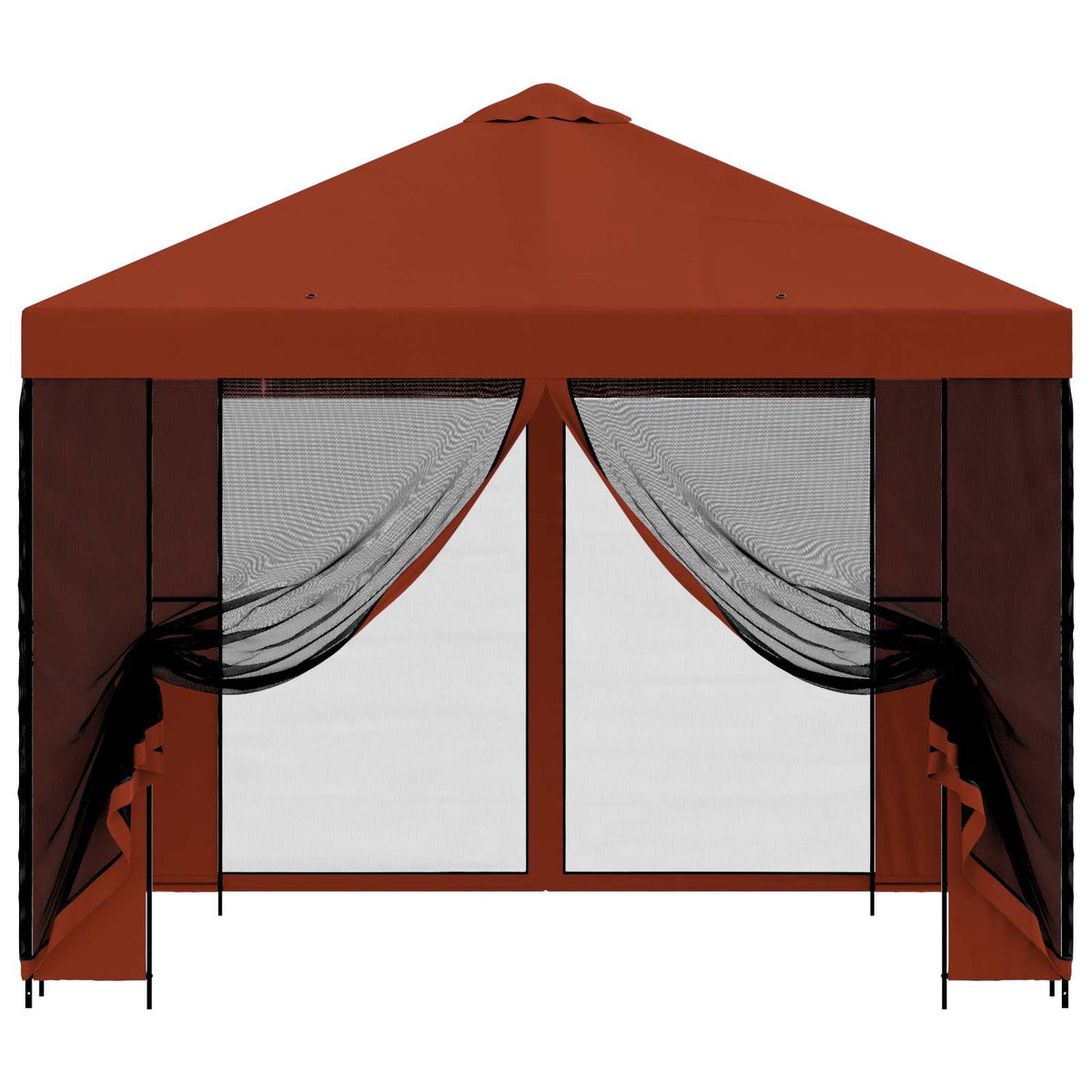 Garten Pavillon mit Seitenwänden 3 x 3 m Terrakotta