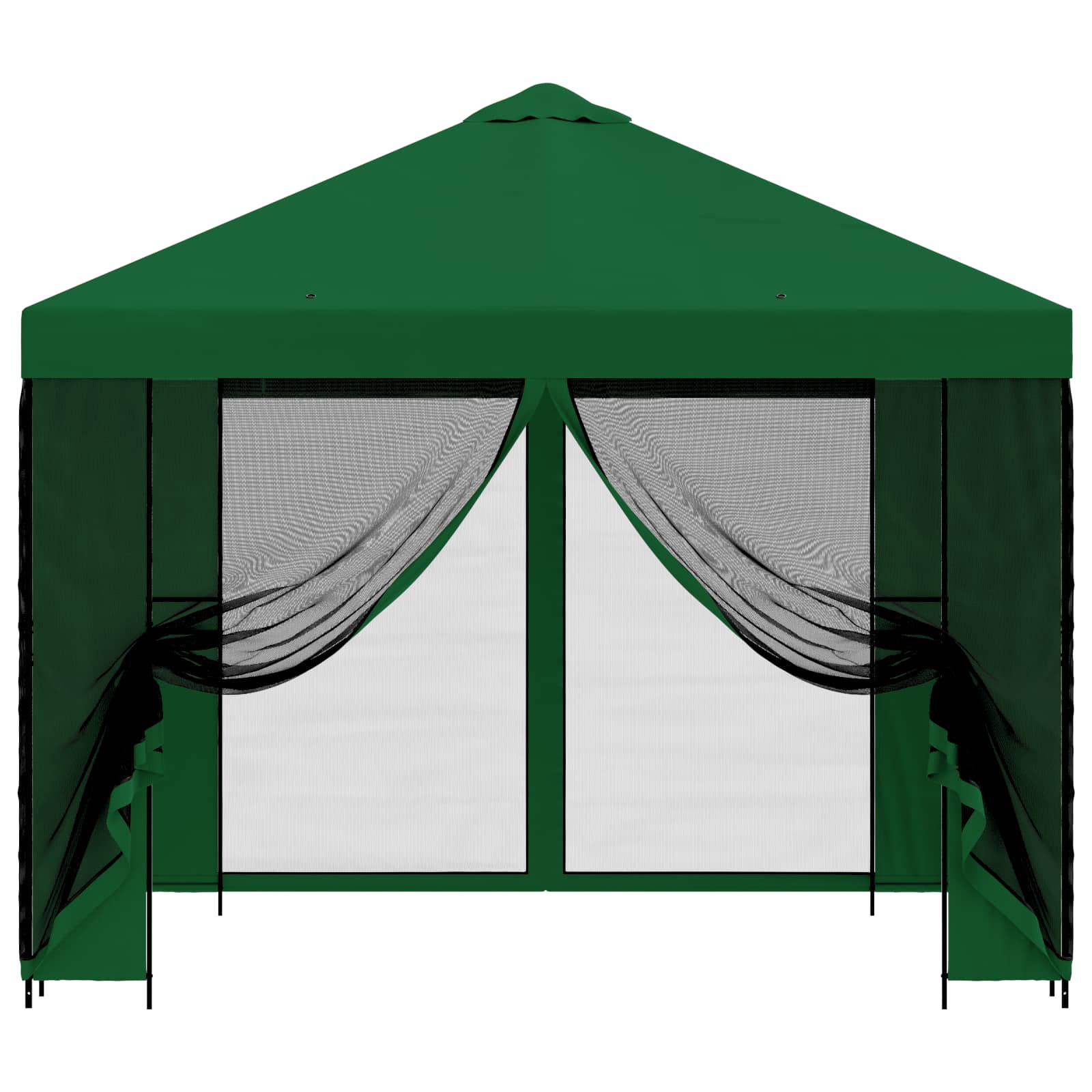 Garten Pavillon mit Seitenwänden 3 x 3 m Grün