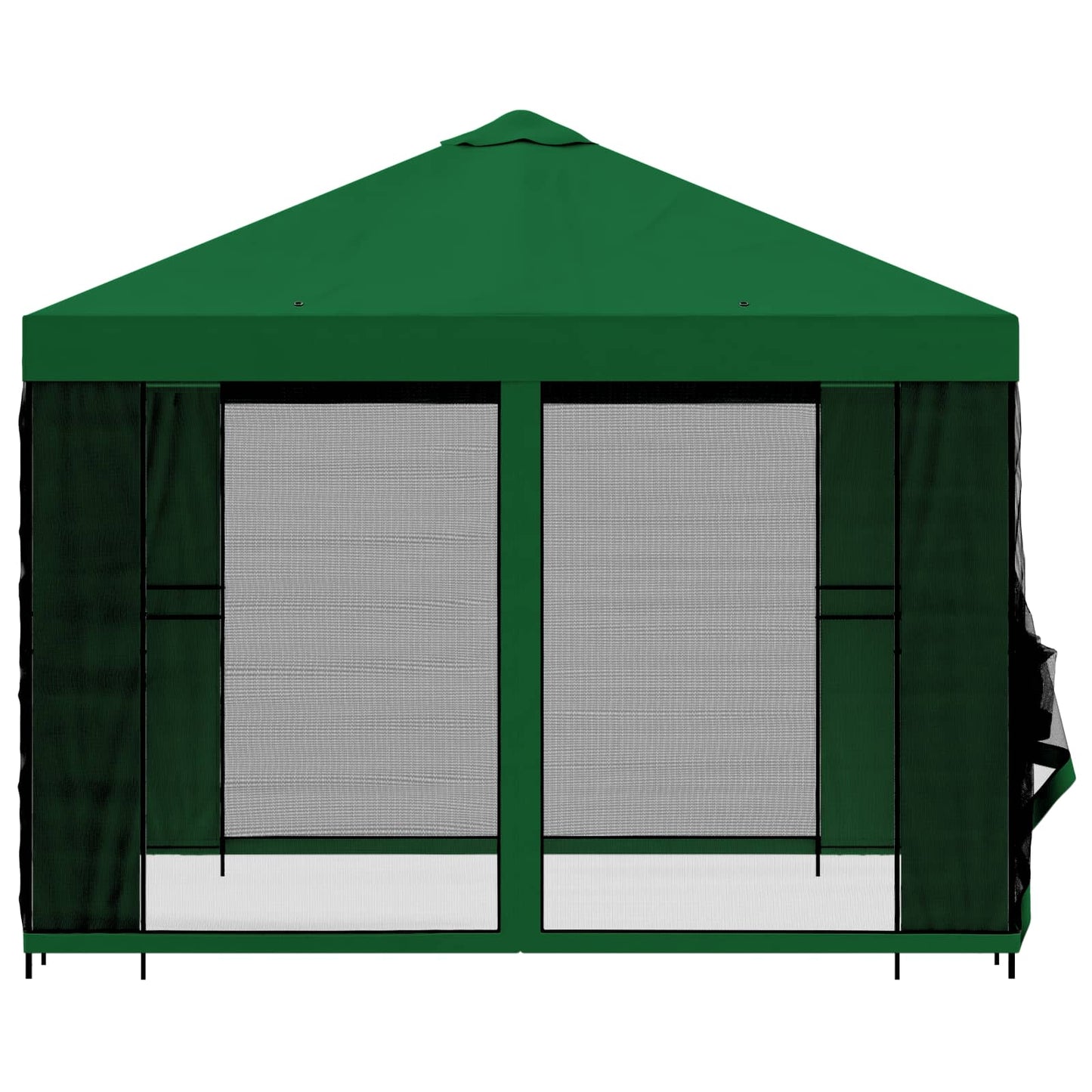 Garten Pavillon mit Seitenwänden 3 x 3 m Grün