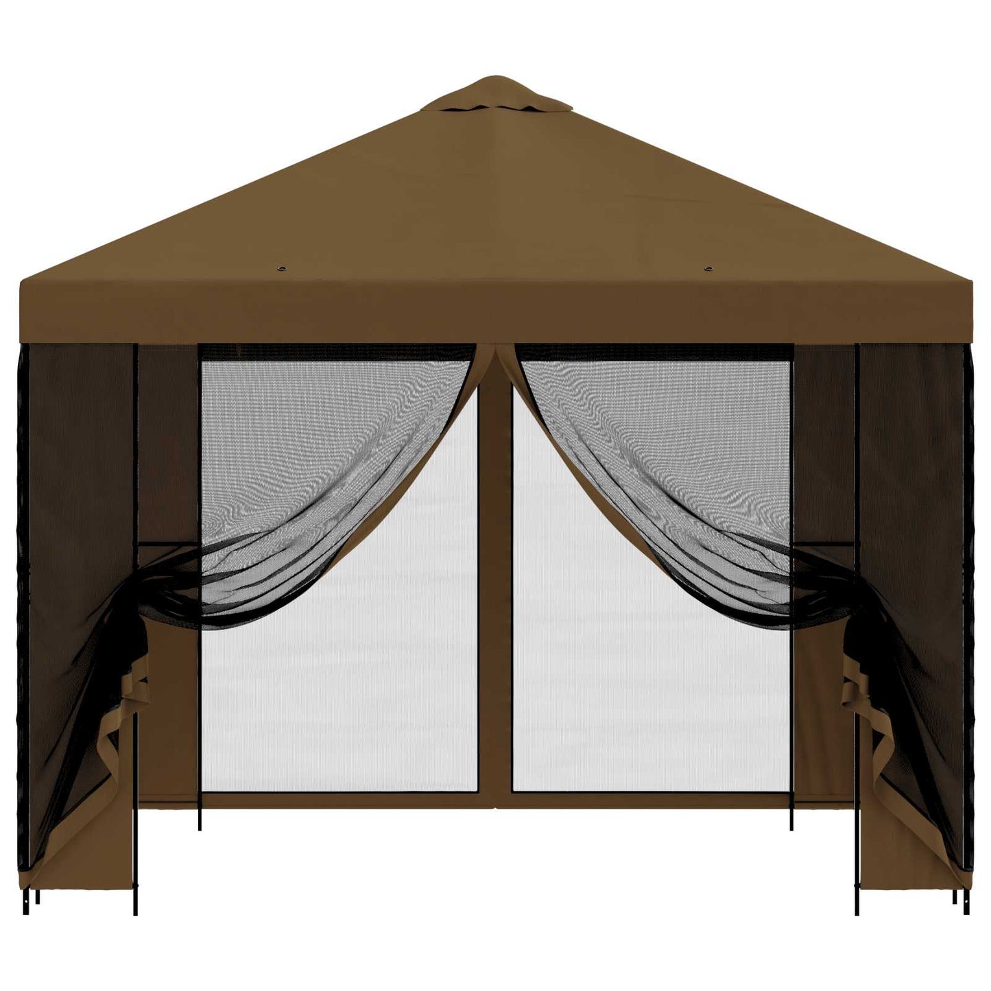 Garten Pavillon mit Seitenwänden 3 x 3 m Taupe