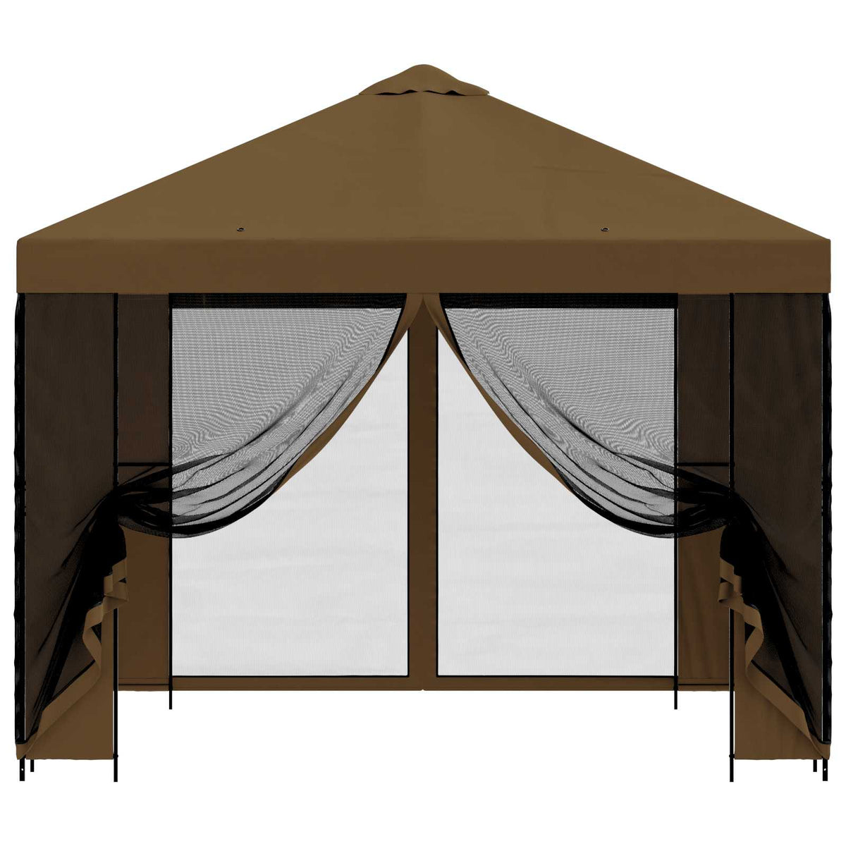 Garten Pavillon mit Seitenwänden 3 x 3 m Taupe