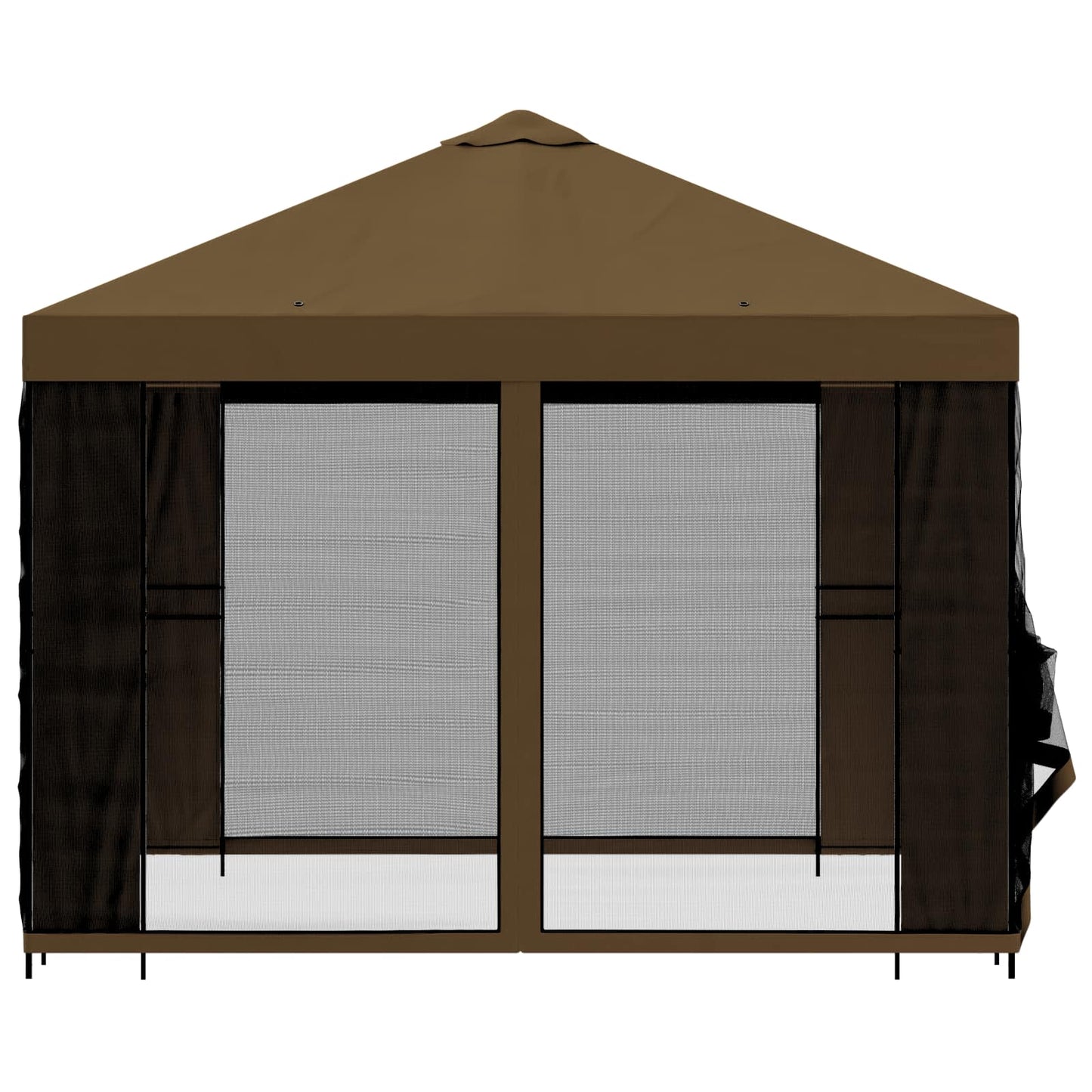 Garten Pavillon mit Seitenwänden 3 x 3 m Taupe