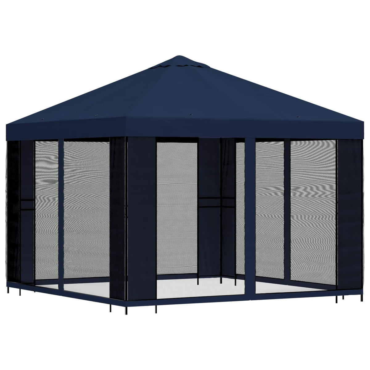 Garten Pavillon mit Seitenwänden 3 x 3 m Blau