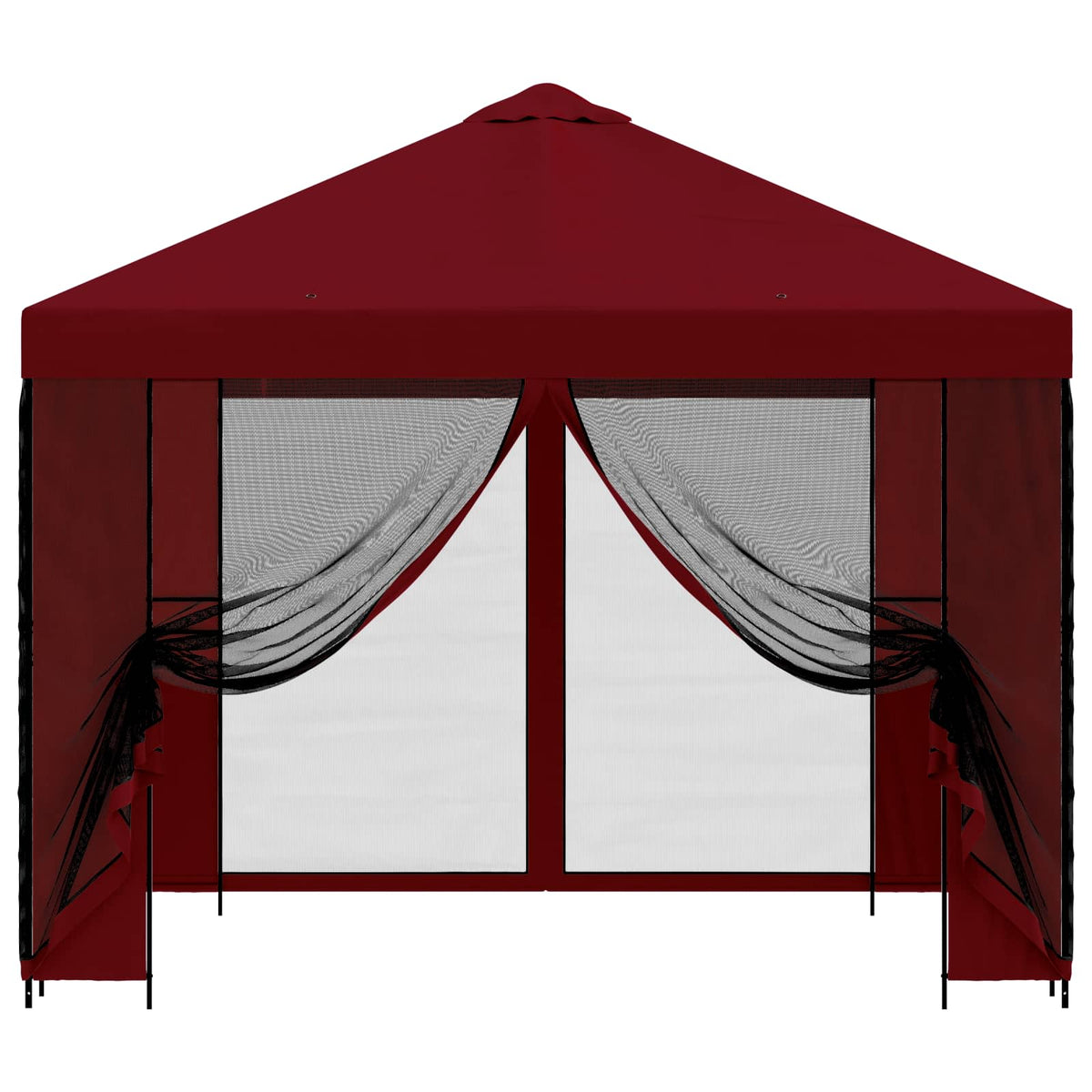 Garten Pavillon mit Seitenwänden 3 x 3 m Bordeauxrot