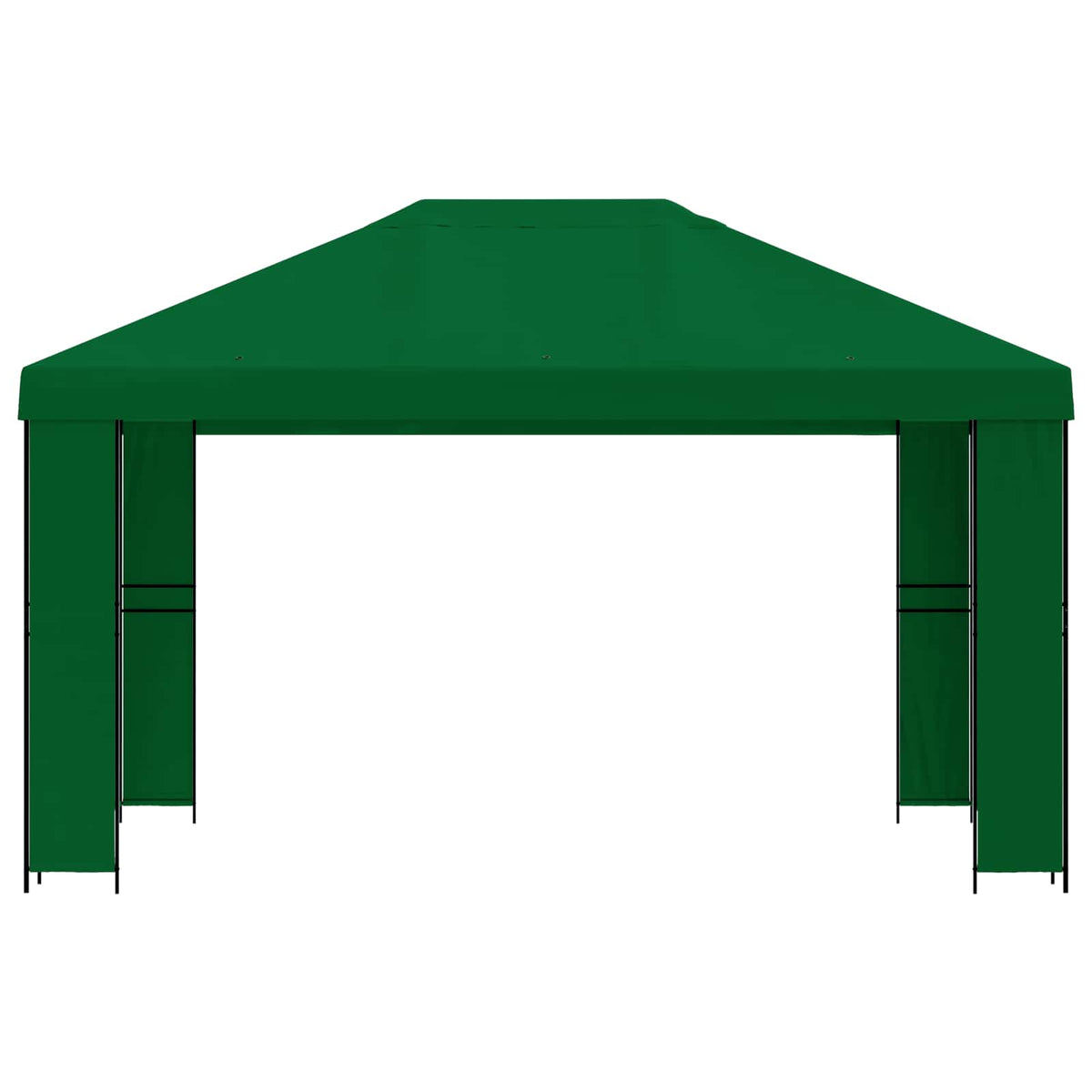 Pavillon 4 x 3 m Grün Polyester und Stahl 190 gsm