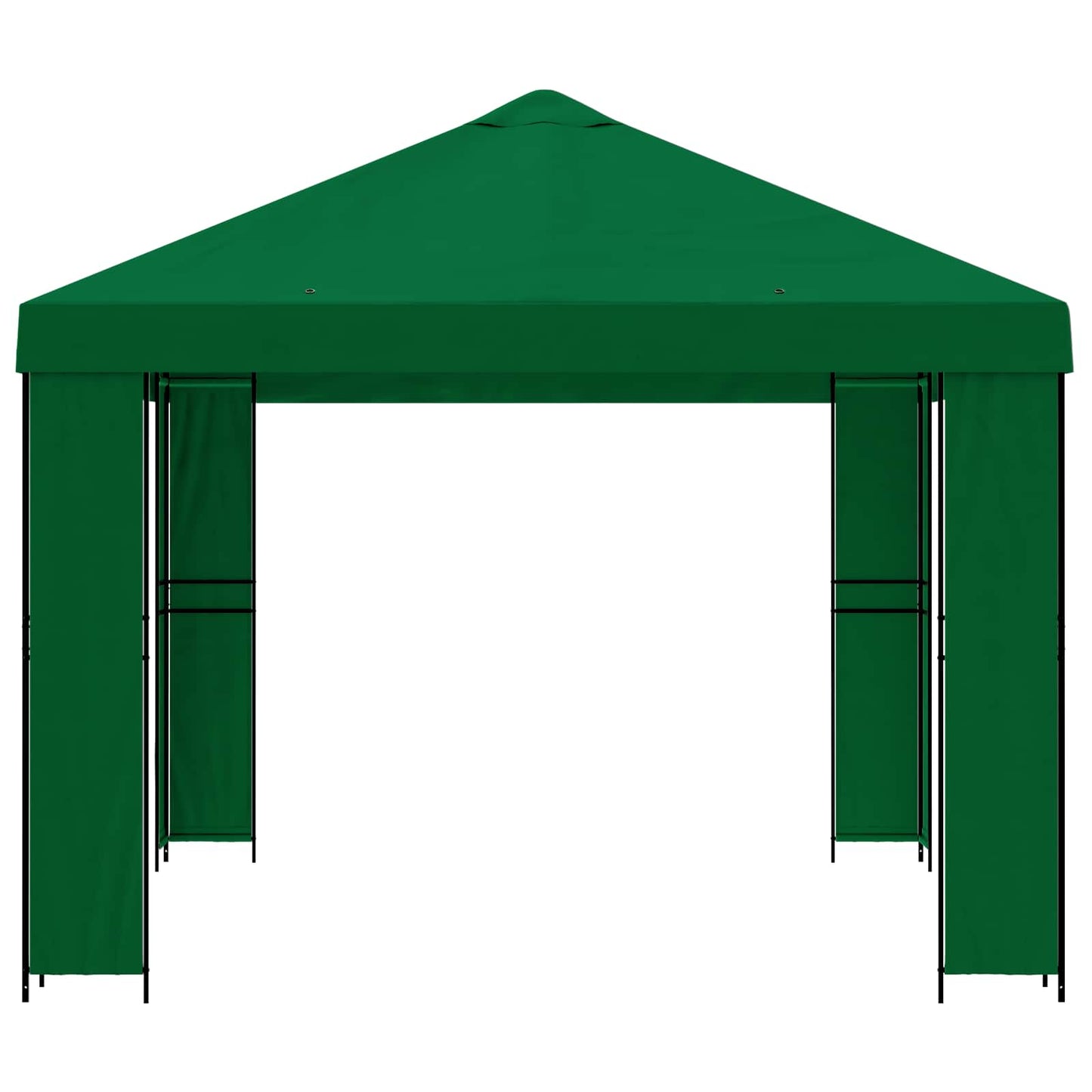 Pavillon 4 x 3 m Grün Polyester und Stahl 190 gsm