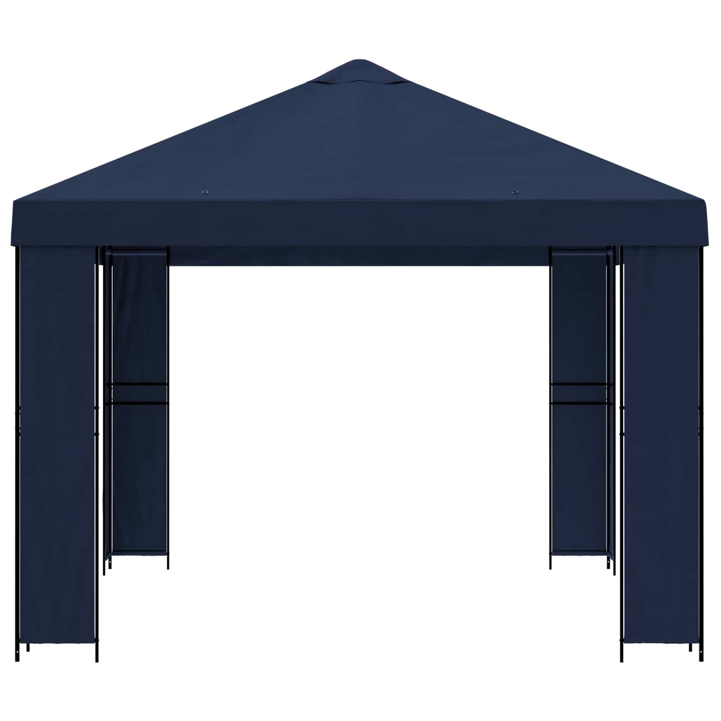 Pavillon 4 x 3 m Blau Polyester und Stahl 190 gsm