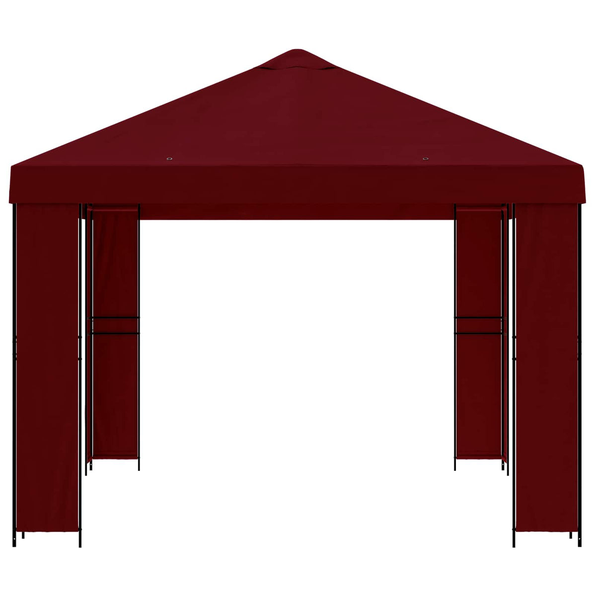 Pavillon 4 x 3 m Bordeauxrot Polyester und Stahl 190 gsm