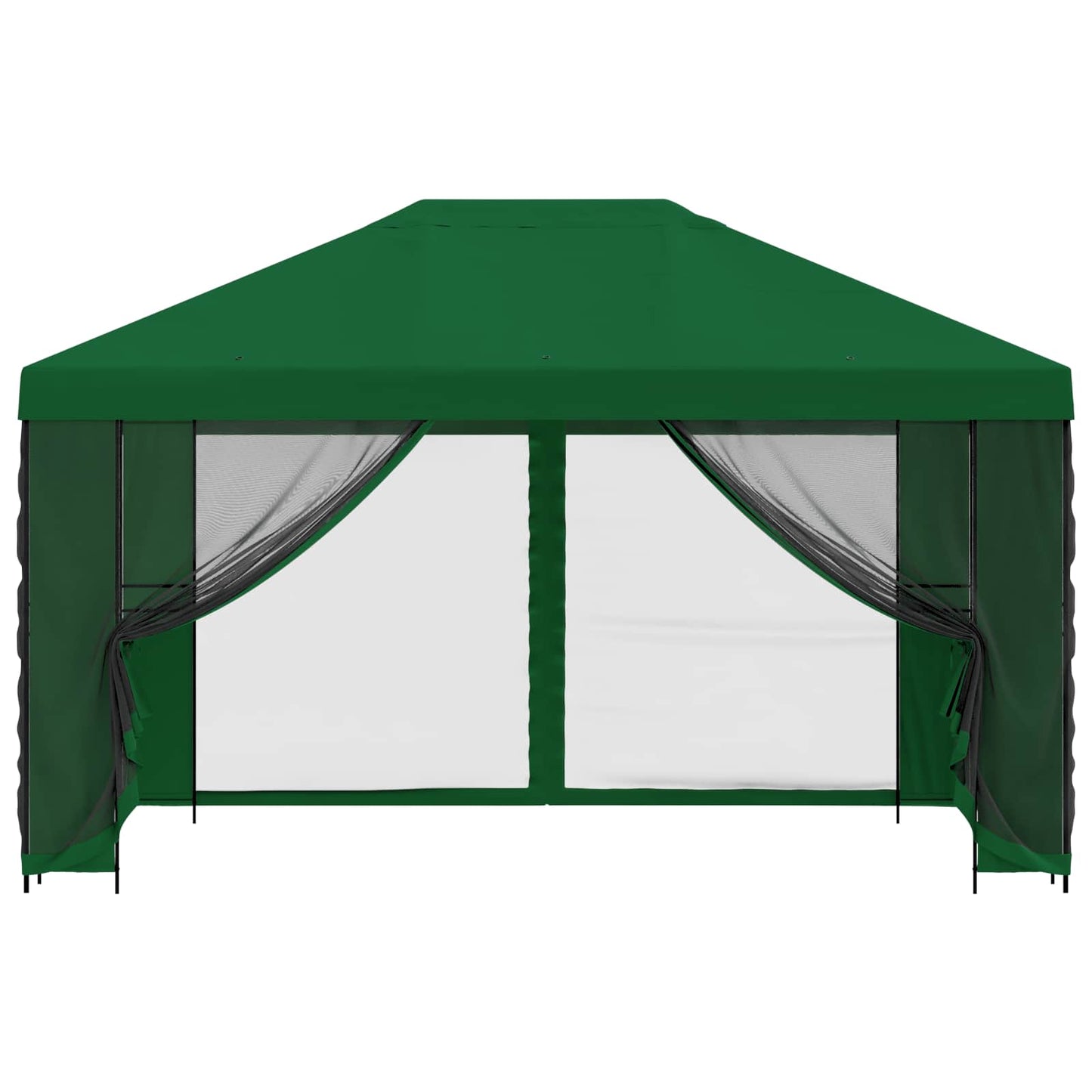 Garten Pavillon mit Seitenwänden 4 x 3 m Grün