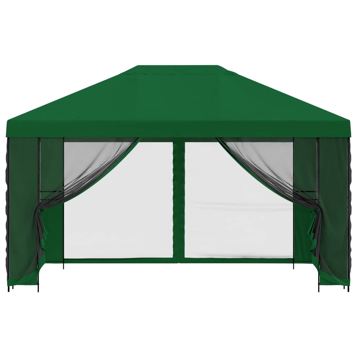 Garten Pavillon mit Seitenwänden 4 x 3 m Grün