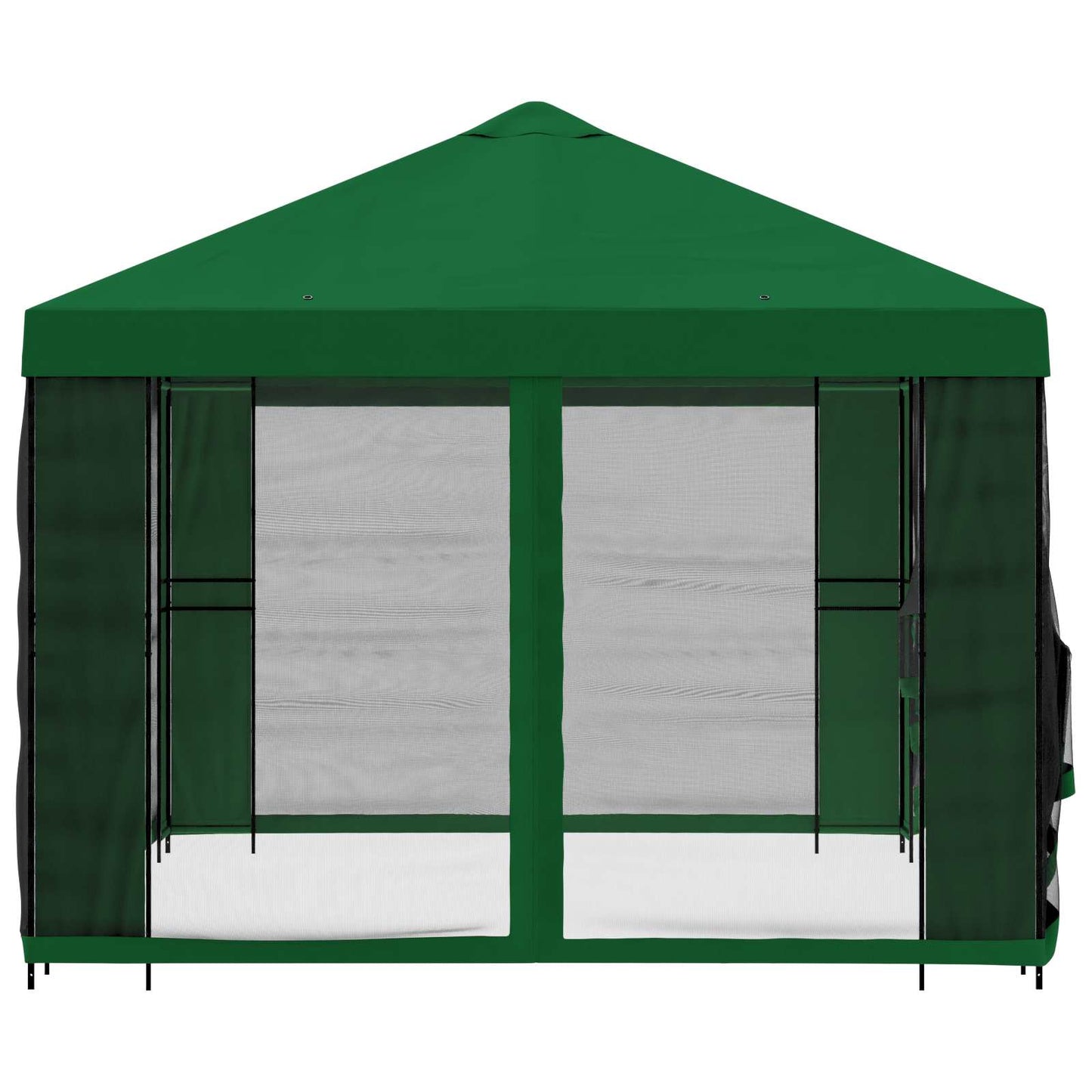 Garten Pavillon mit Seitenwänden 4 x 3 m Grün