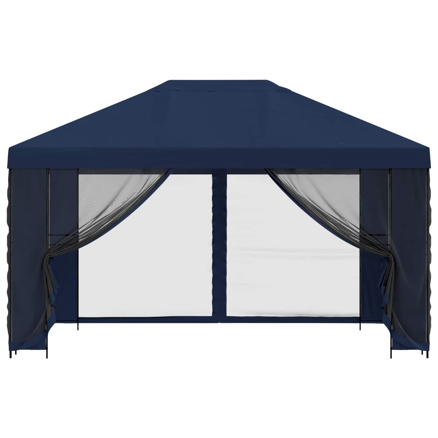 Garten Pavillon mit Seitenwänden 4 x 3 m Blau