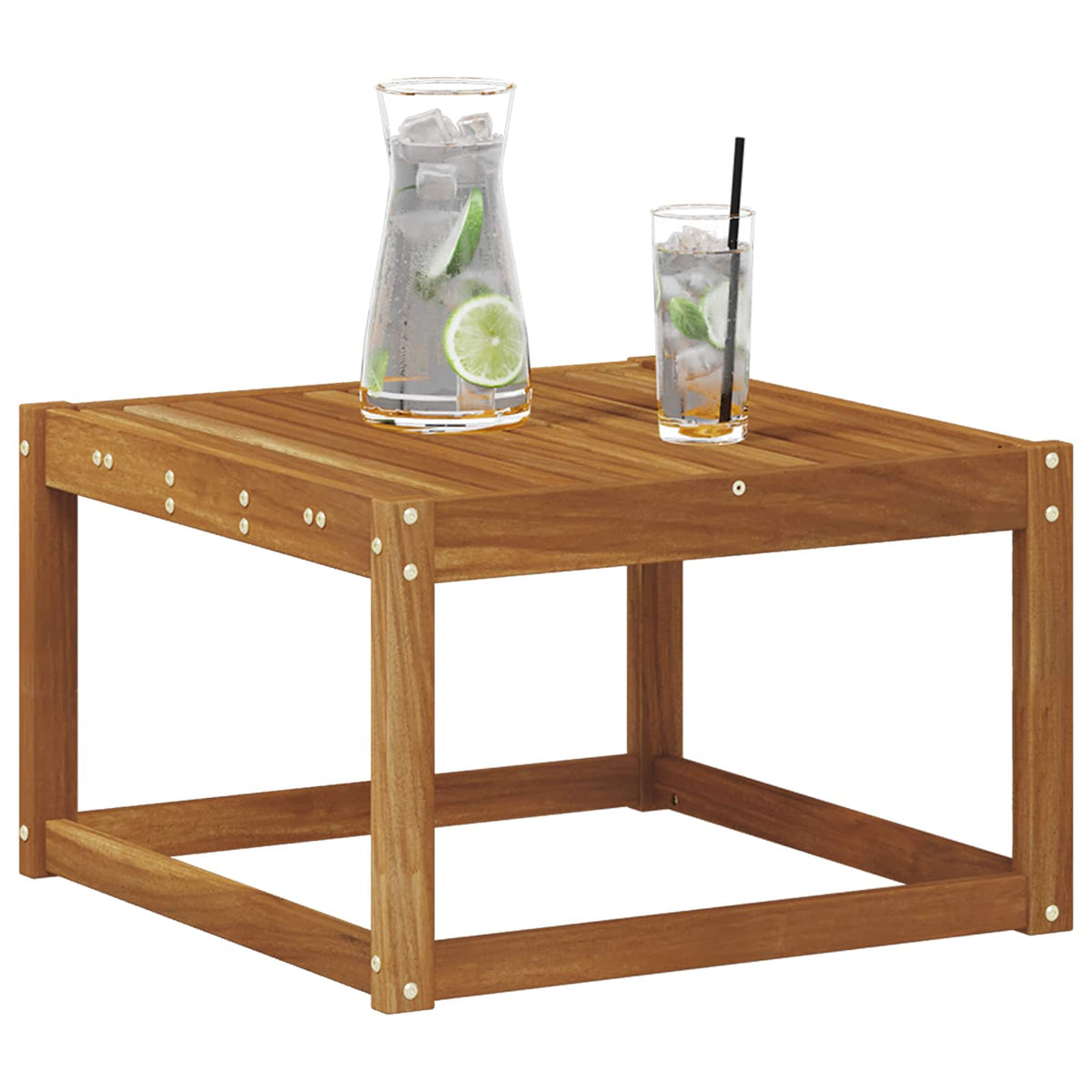 Tisch für Outdoor Massivholz Akazie Natur 59 x 59 x 37 cm