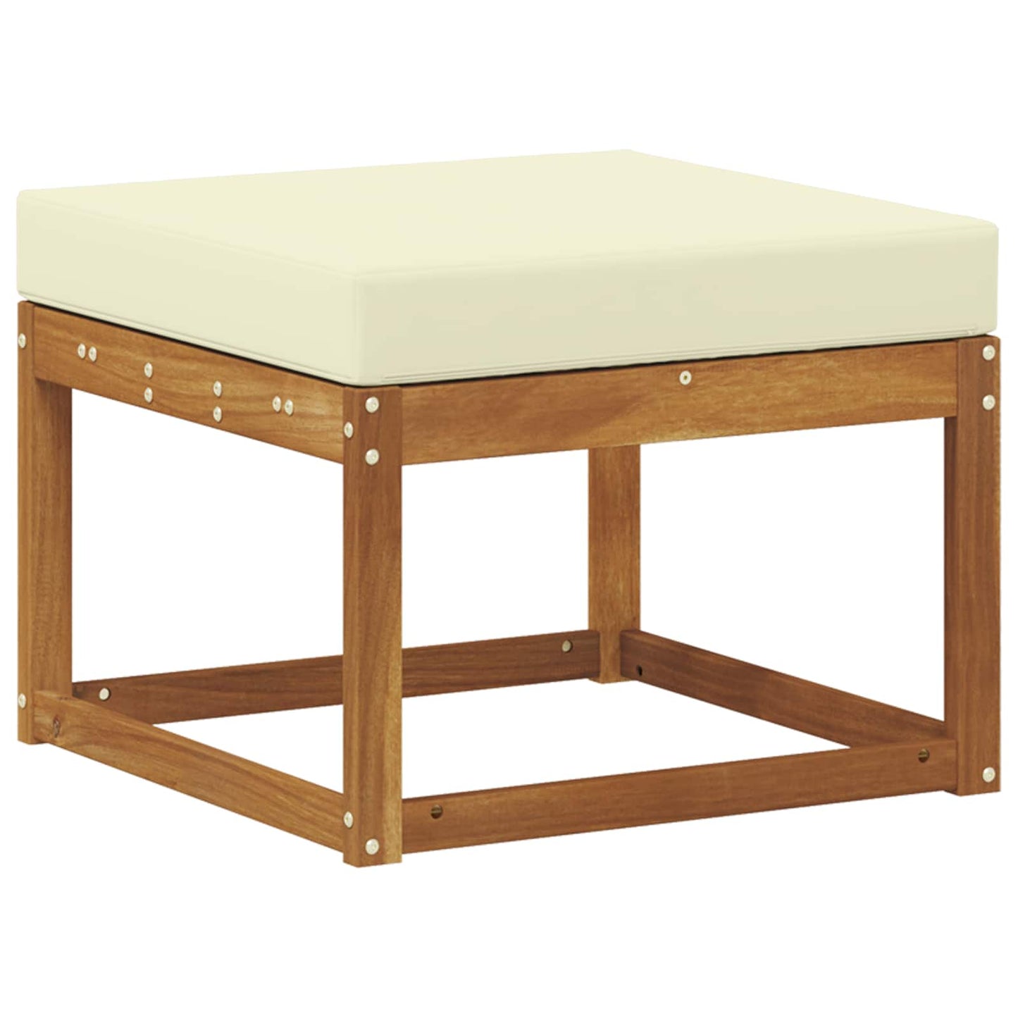 Outdoor-Fußhocker Massivholz Akazie Natur