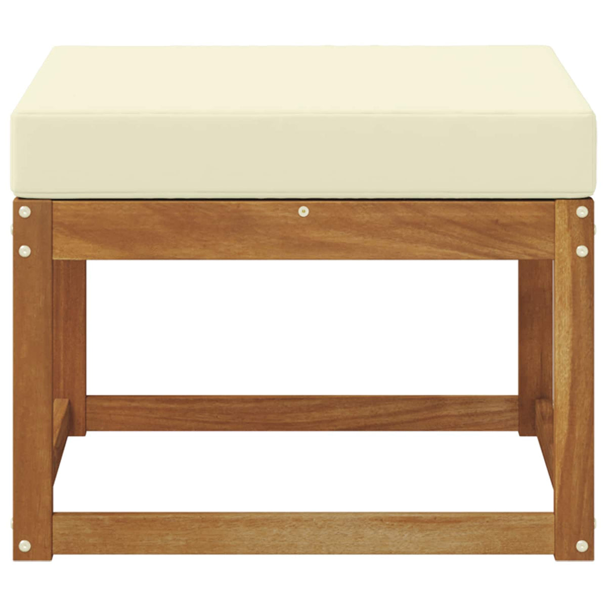 Outdoor-Fußhocker Massivholz Akazie Natur