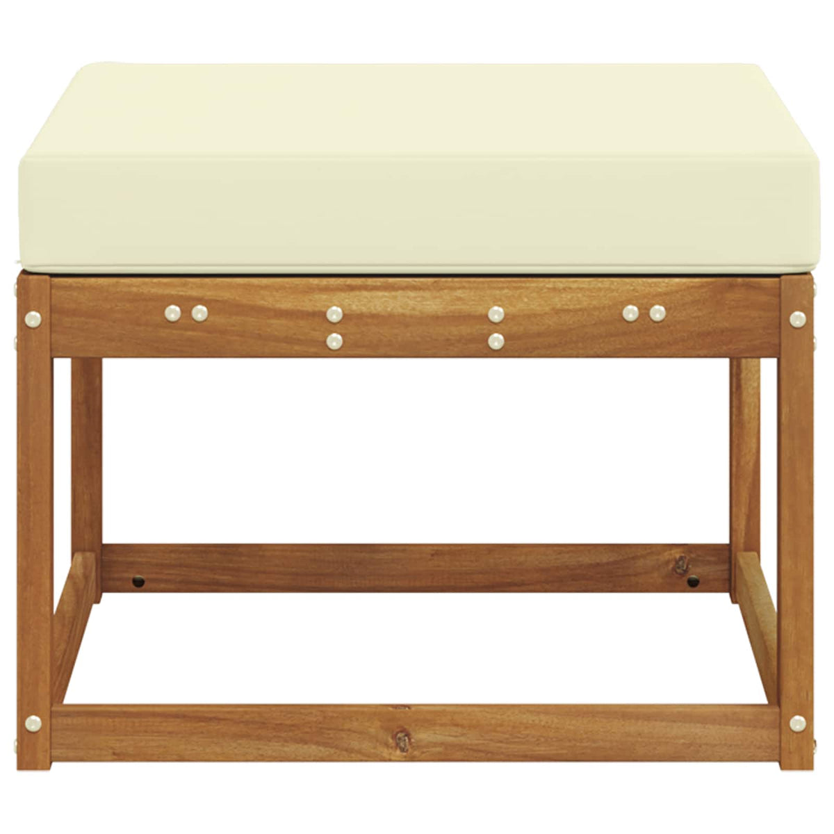 Outdoor-Fußhocker Massivholz Akazie Natur