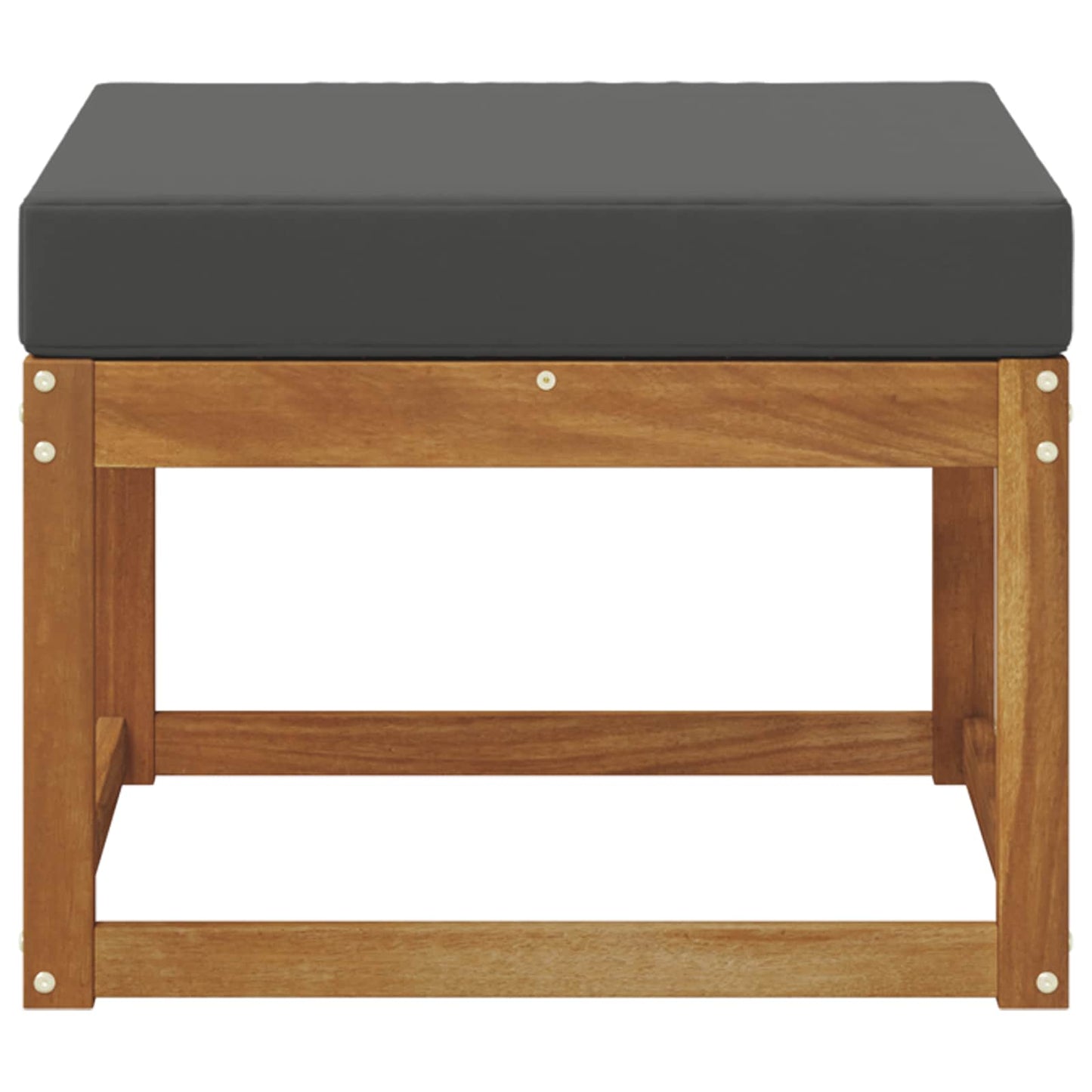 Outdoor-Fußhocker Massivholz Akazie Natur
