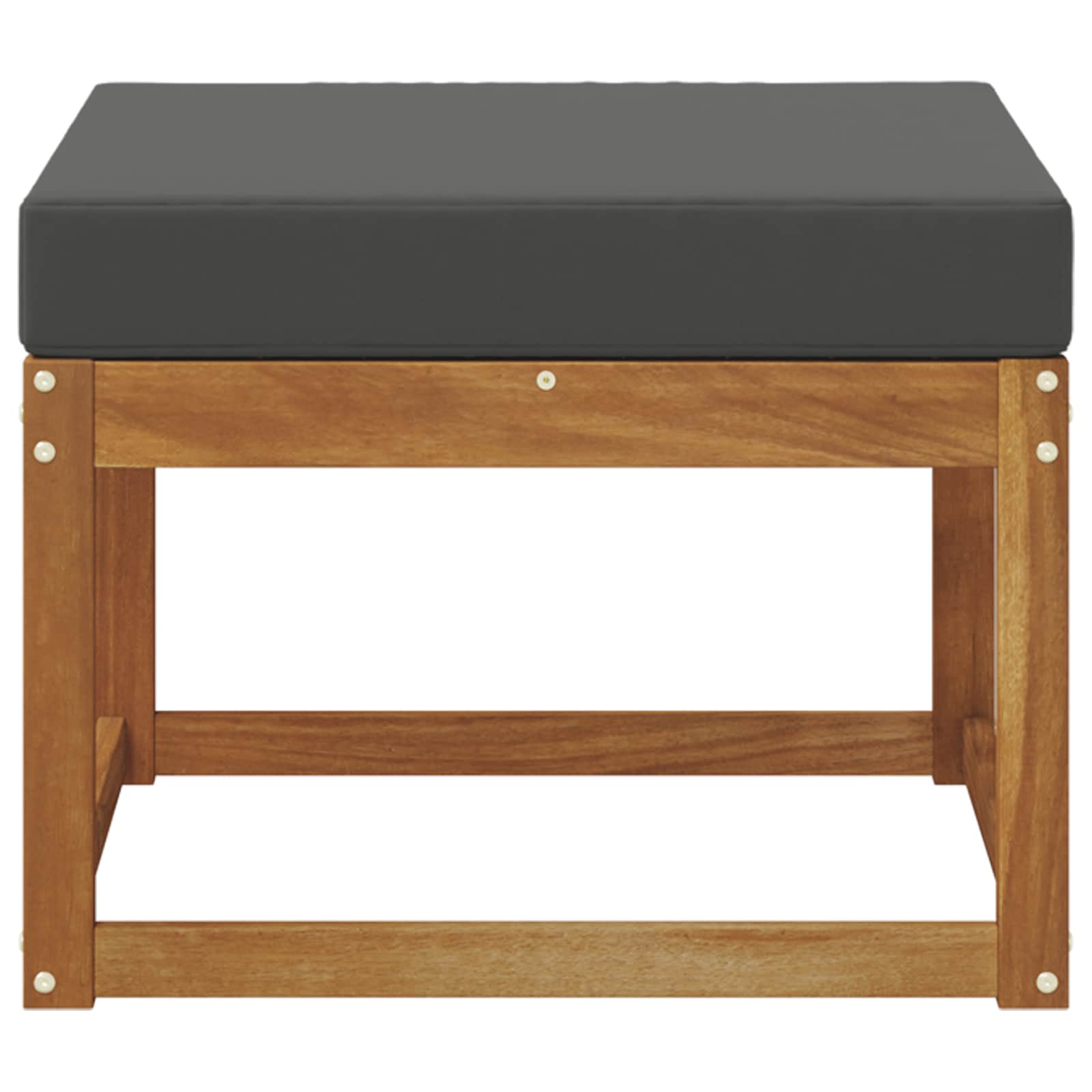 Outdoor-Fußhocker Massivholz Akazie Natur