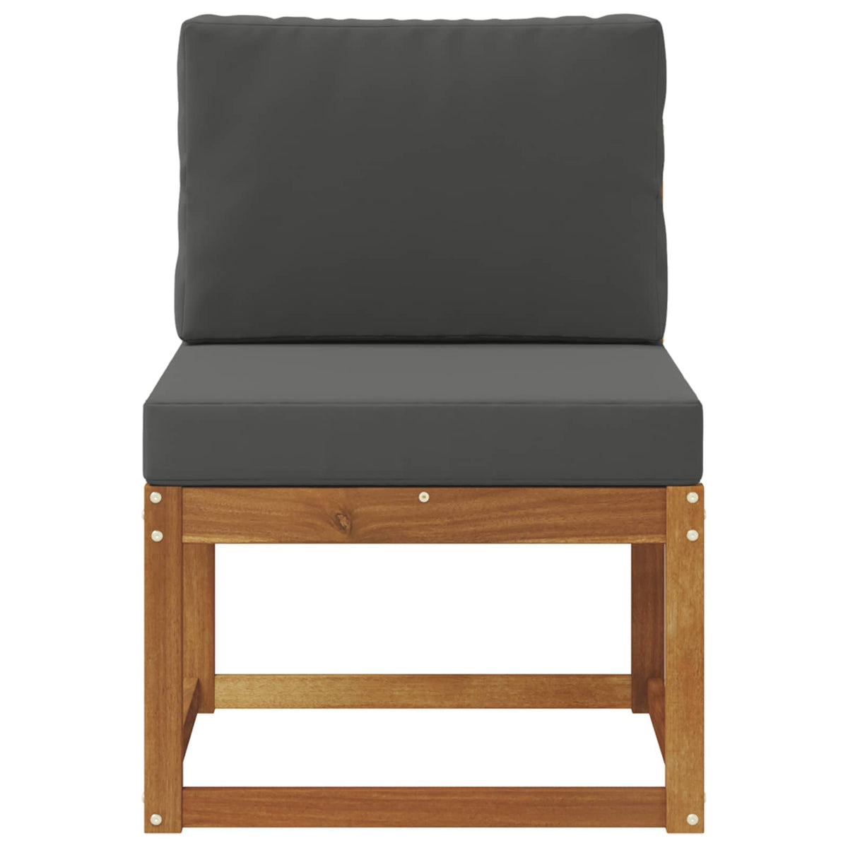 Outdoor Mittelsofa Massivholz Akazie Natur