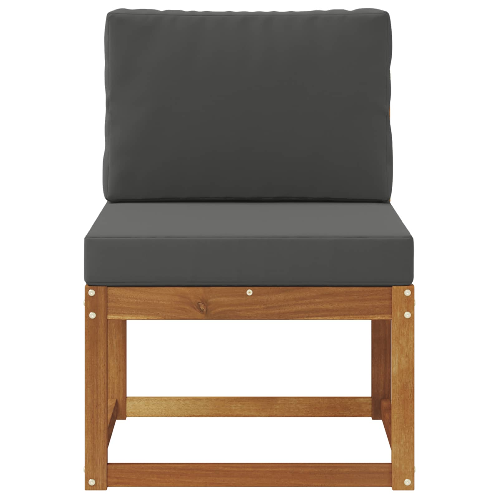 Outdoor Mittelsofa Massivholz Akazie Natur