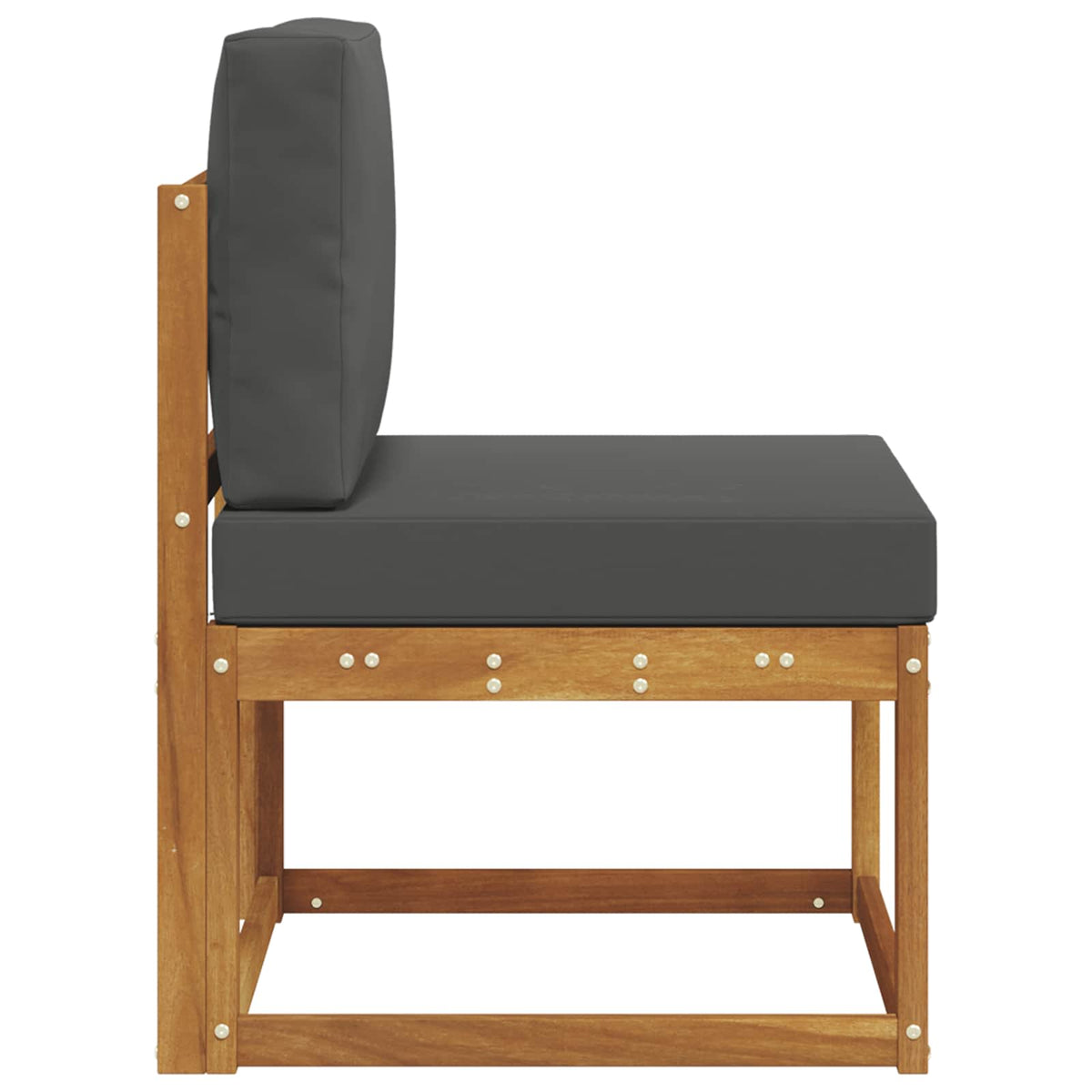Outdoor Mittelsofa Massivholz Akazie Natur