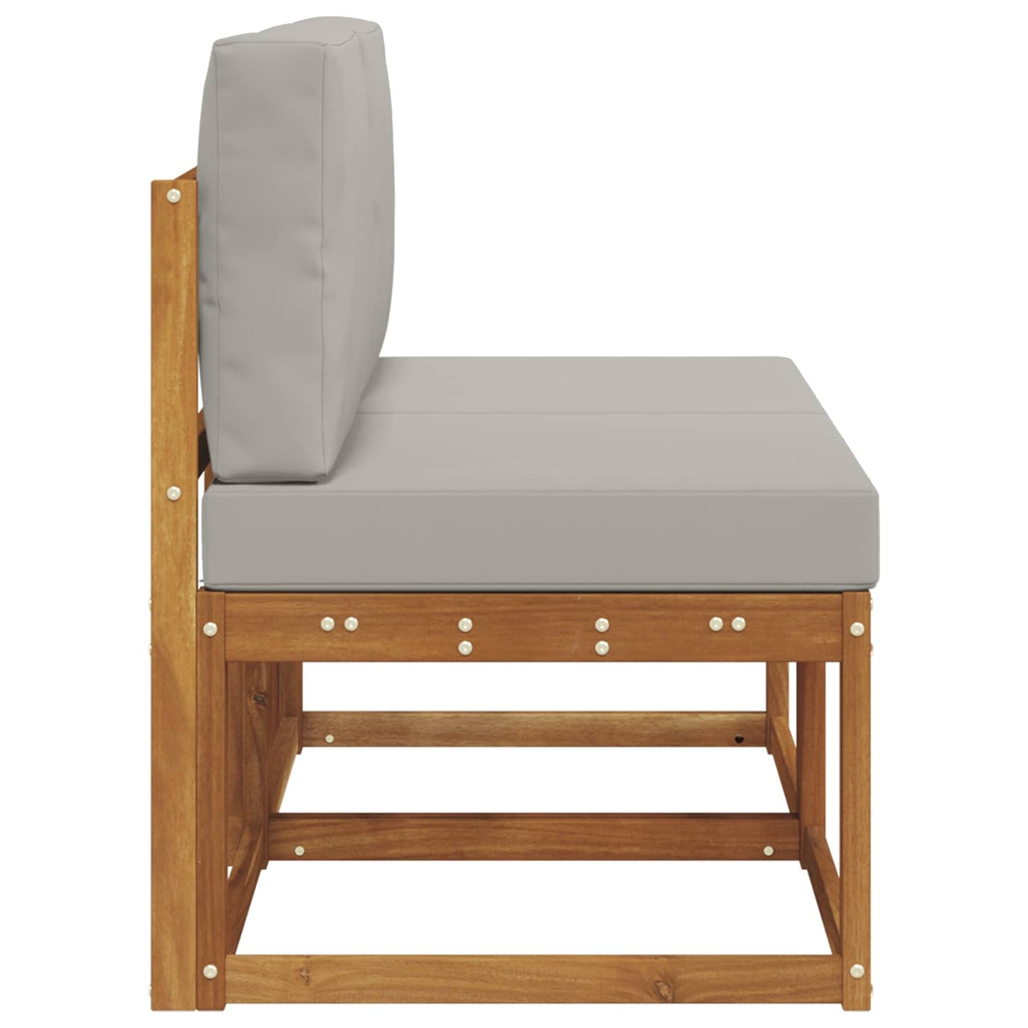 2 Stück Outdoor Mittelsofa Massivholz Akazie Natur