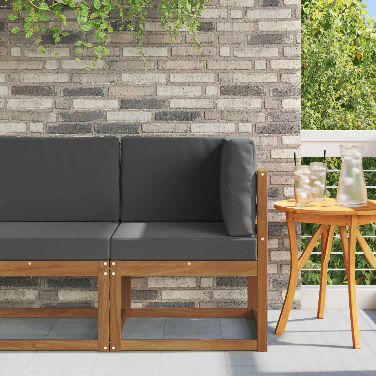 Outdoor Ecksofa Massivholz Akazie
