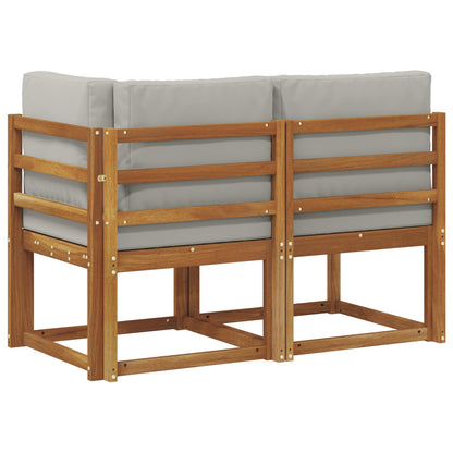 Outdoor Mittel- und Ecksofa 2 stk. 2-Sitzer Massivholz Akazie