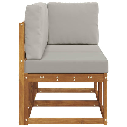 Outdoor Mittel- und Ecksofa 2 stk. 2-Sitzer Massivholz Akazie